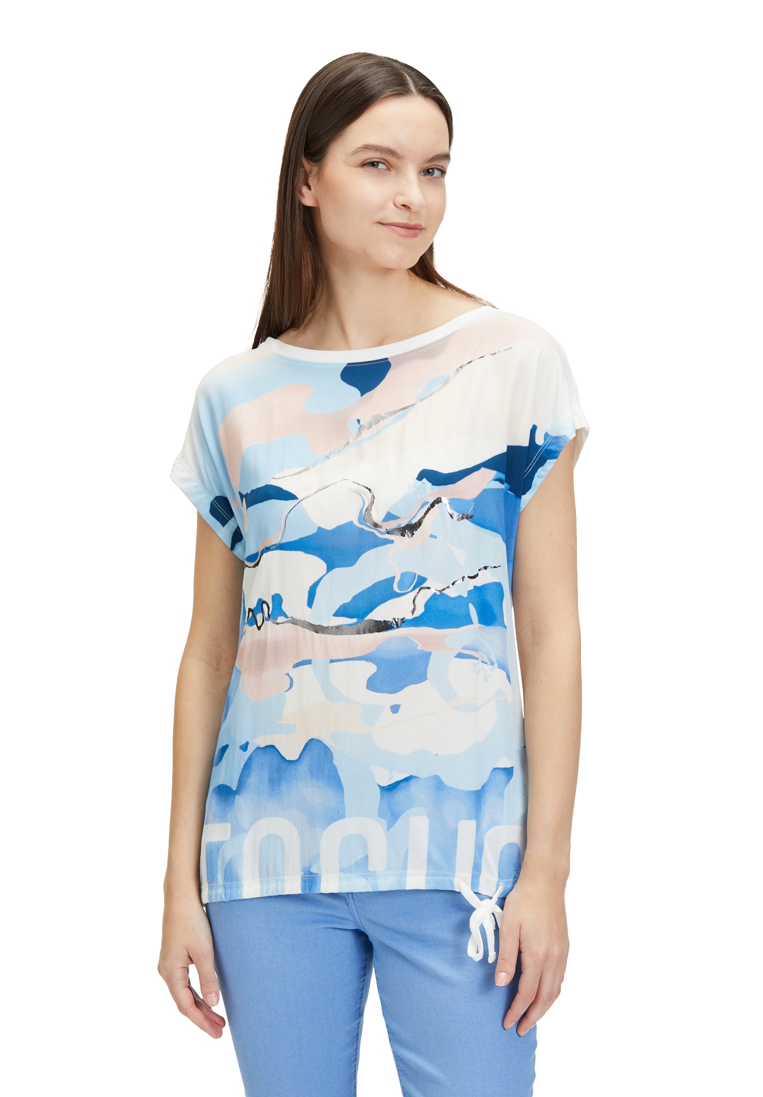 Betty&Co Kurzarmshirt "Betty & Co Damen Casual-Shirt mit Print", (1 tlg.), günstig online kaufen