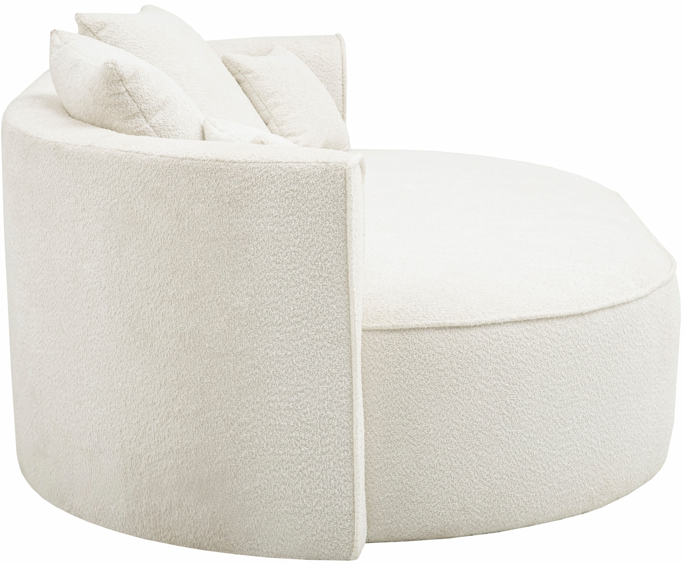 LeGer Home by Lena Gercke 2,5-Sitzer »ISALIE, rundes Loungesofa, mit Kissen, perfekt gepolstert«, moderne Stoffe, mit 4 Zierkissen, extra große Sitzfläche
