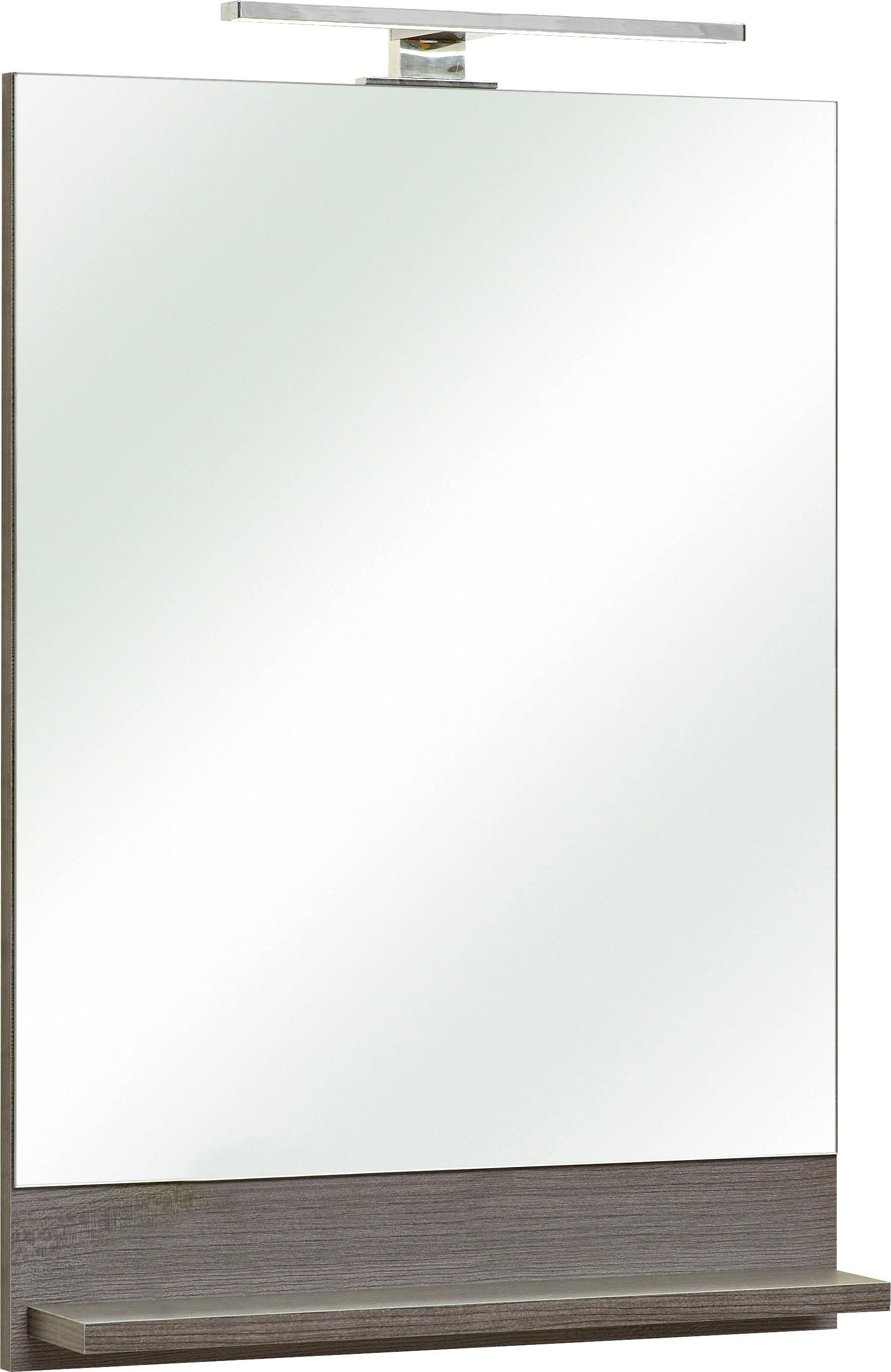 Saphir Badmöbel-Set »Quickset 2-teilig, Keramikwaschtisch mit LED-Spiegel, 50 cm breit«, (4 St.), Waschplatz mit 1 Tür, 1 Schublade, inkl. Türdämpfer, Gäste Bad-Set