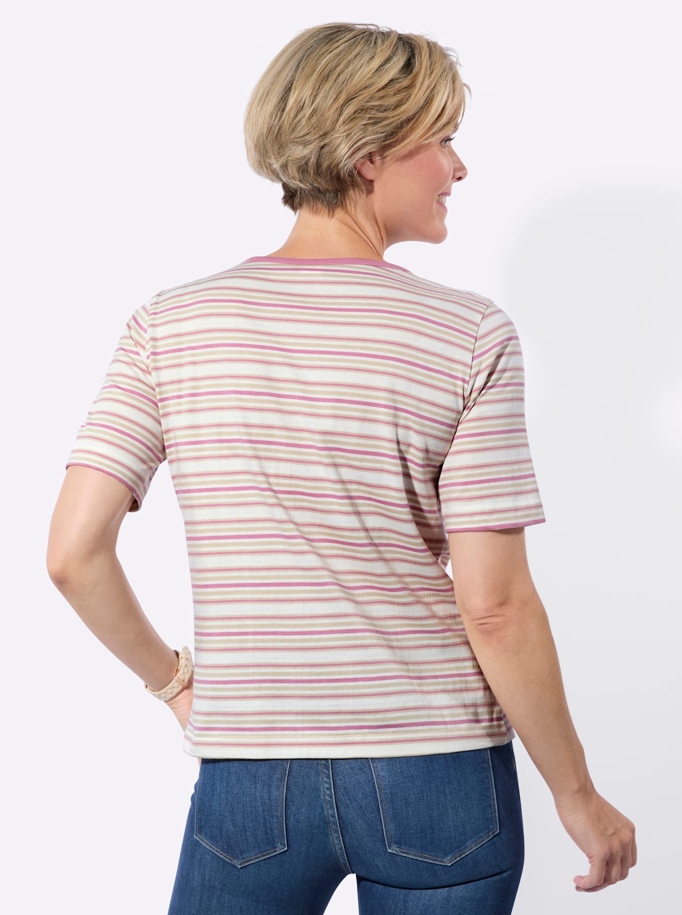 Thumbnail - Classic Basics Rundhalsshirt "Ringelshirt", 1 tlg.