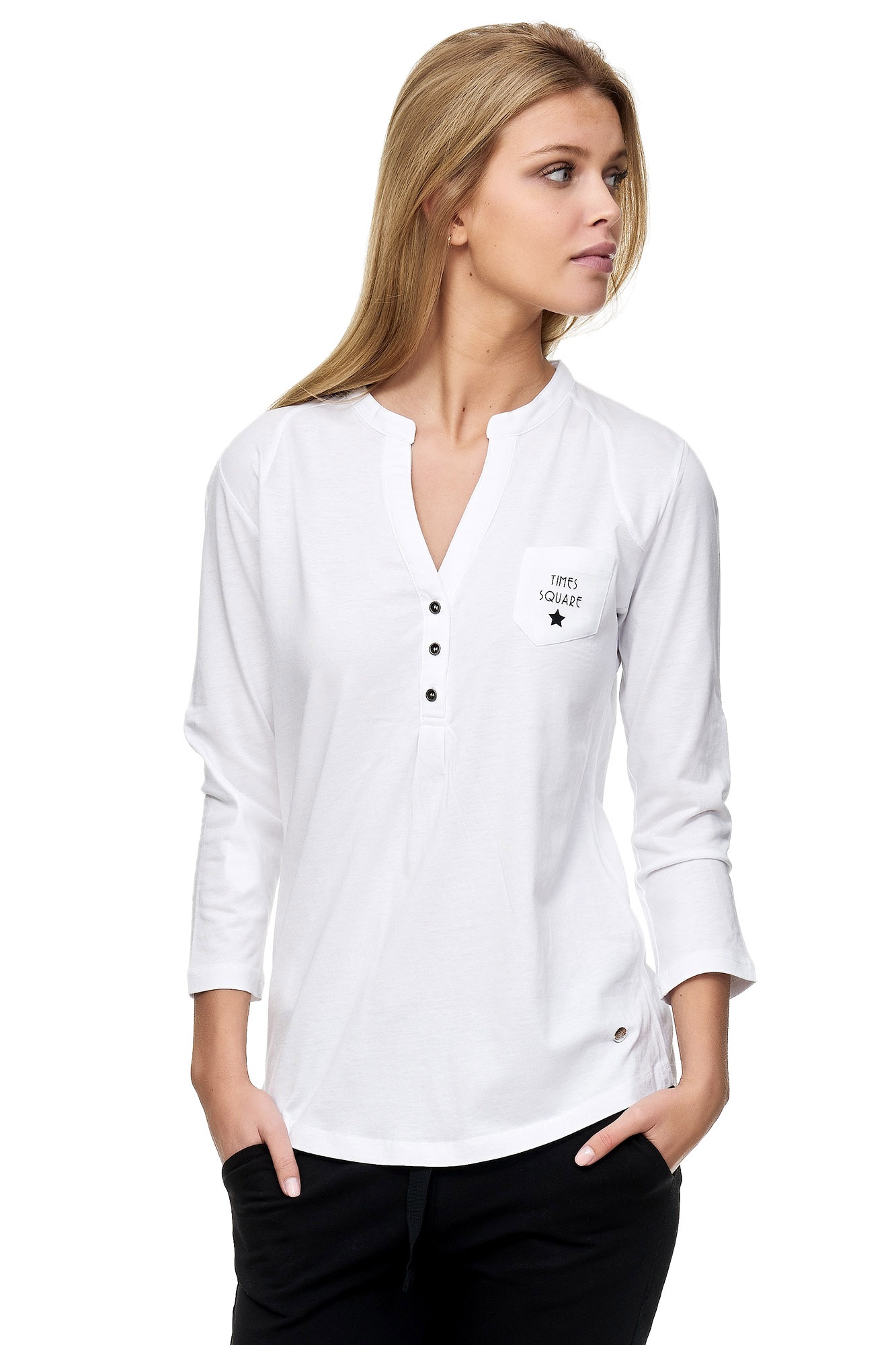 Decay Langarmshirt, mit kleiner Brusttasche