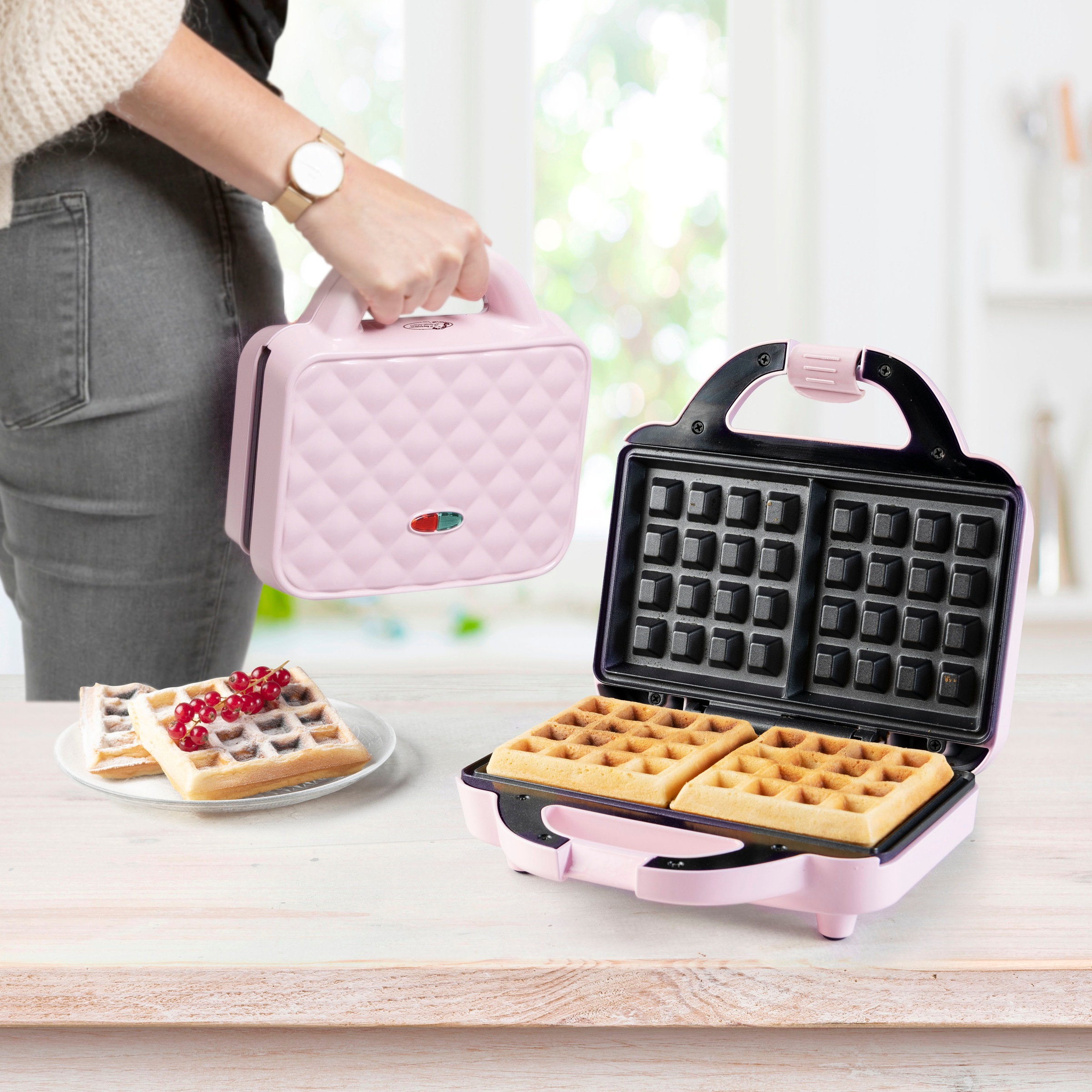 Bestron Mini Waffle Cup Maker AWCM4P 520 W Pink