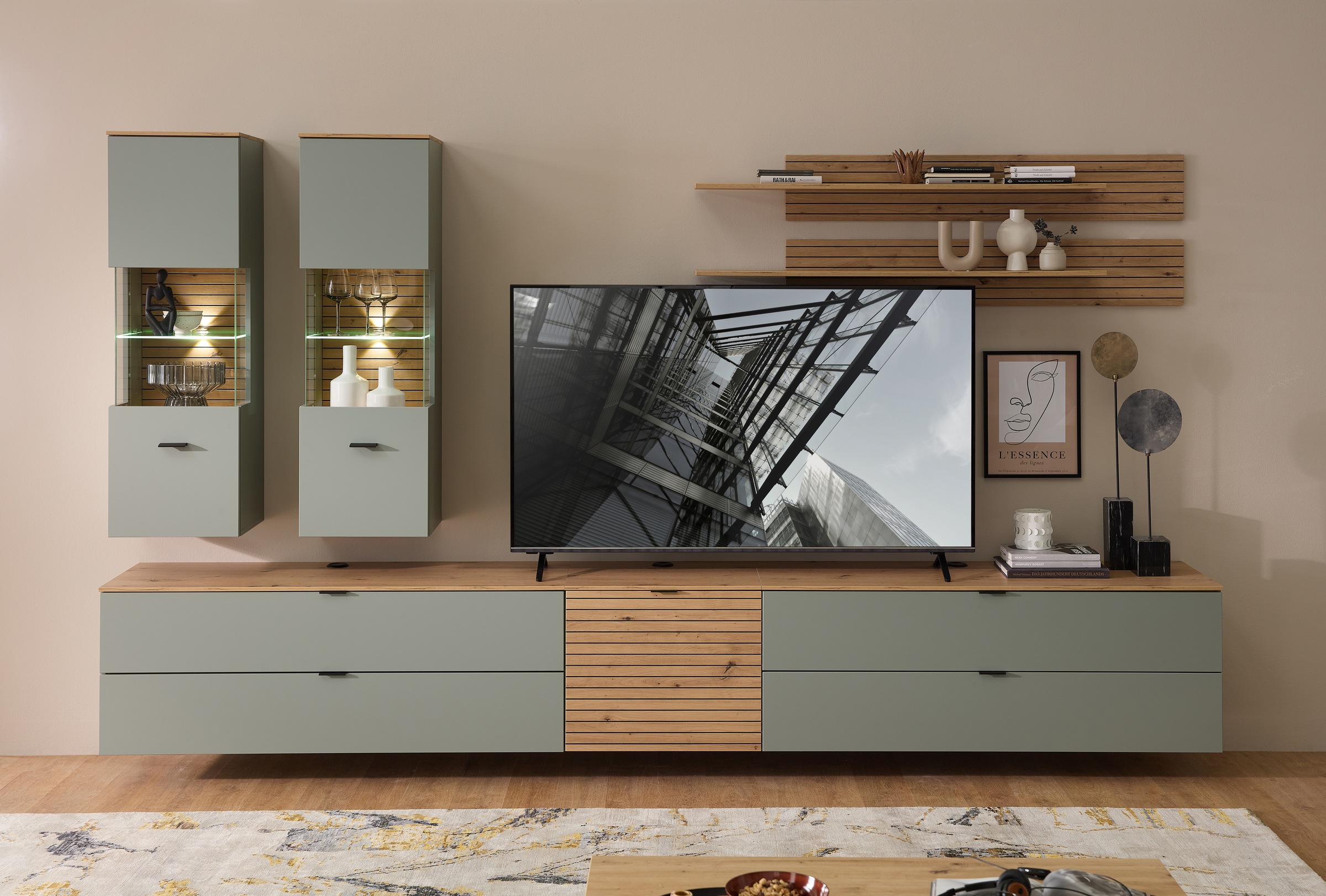 Innostyle Wandboard »INA Wandboard, 160 x 22 x 22 cm (B/H/T)« 1 Stk. tlg. mit Boden, gefräste Front