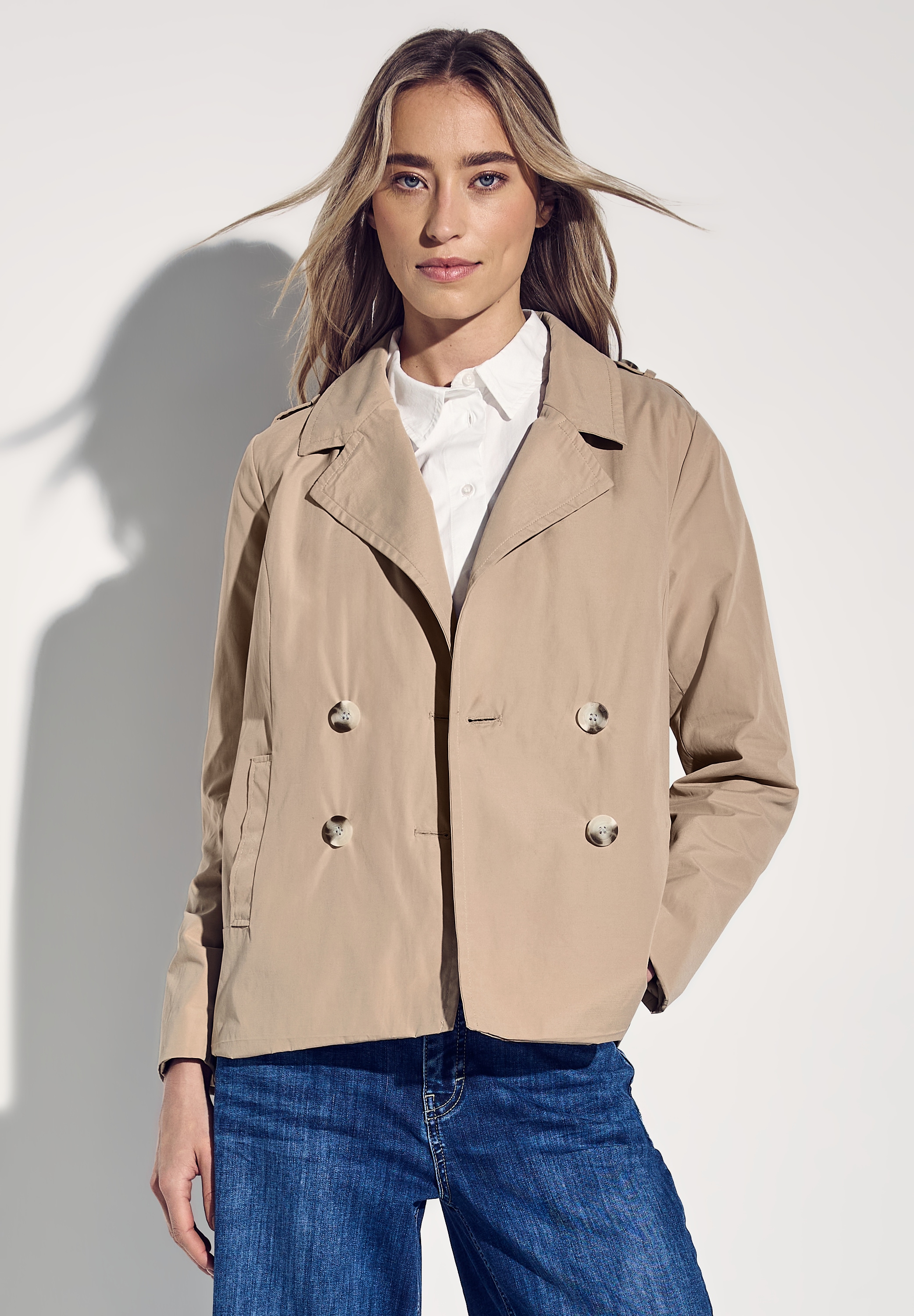 STREET ONE Kurzjacke, ohne Kapuze, mit Reverskragen günstig online kaufen