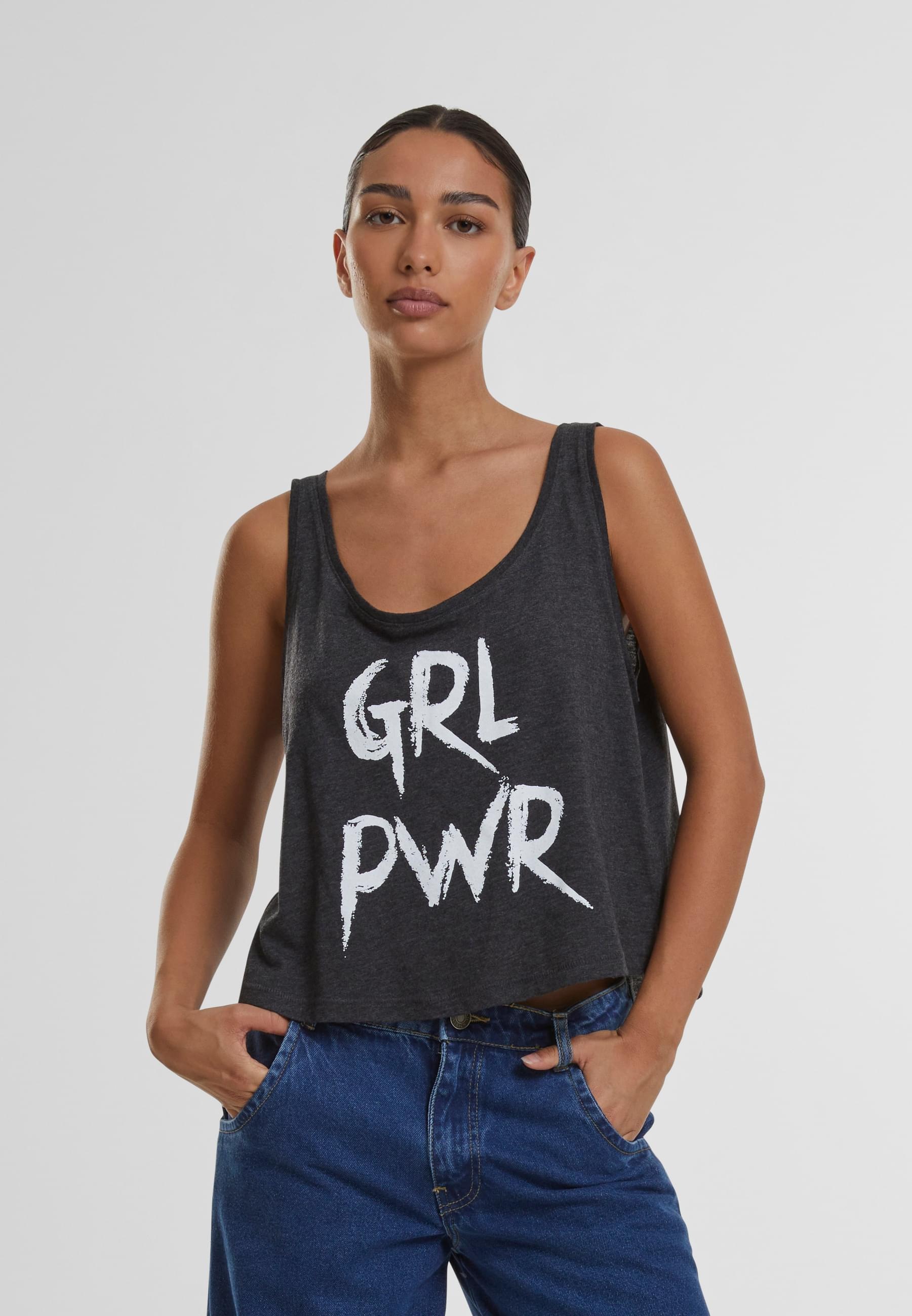 MisterTee Muskelshirt »MisterTee Damen Ladies GRL PWR Tank«, (1 tlg.)