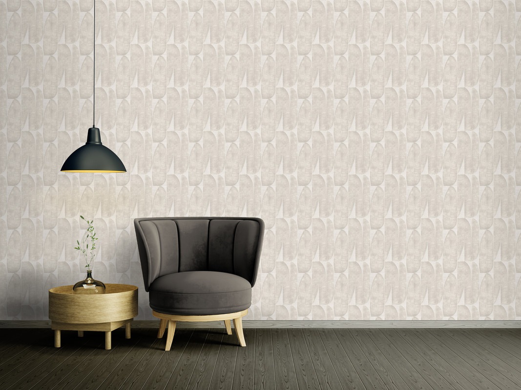 Living Walls Vliestapete "Stories Of Life Blatt-Reliefe Mustertapete Beige Modern" Wald Botanisch Floral Leicht Strukturiert Vlies-Tapete Für