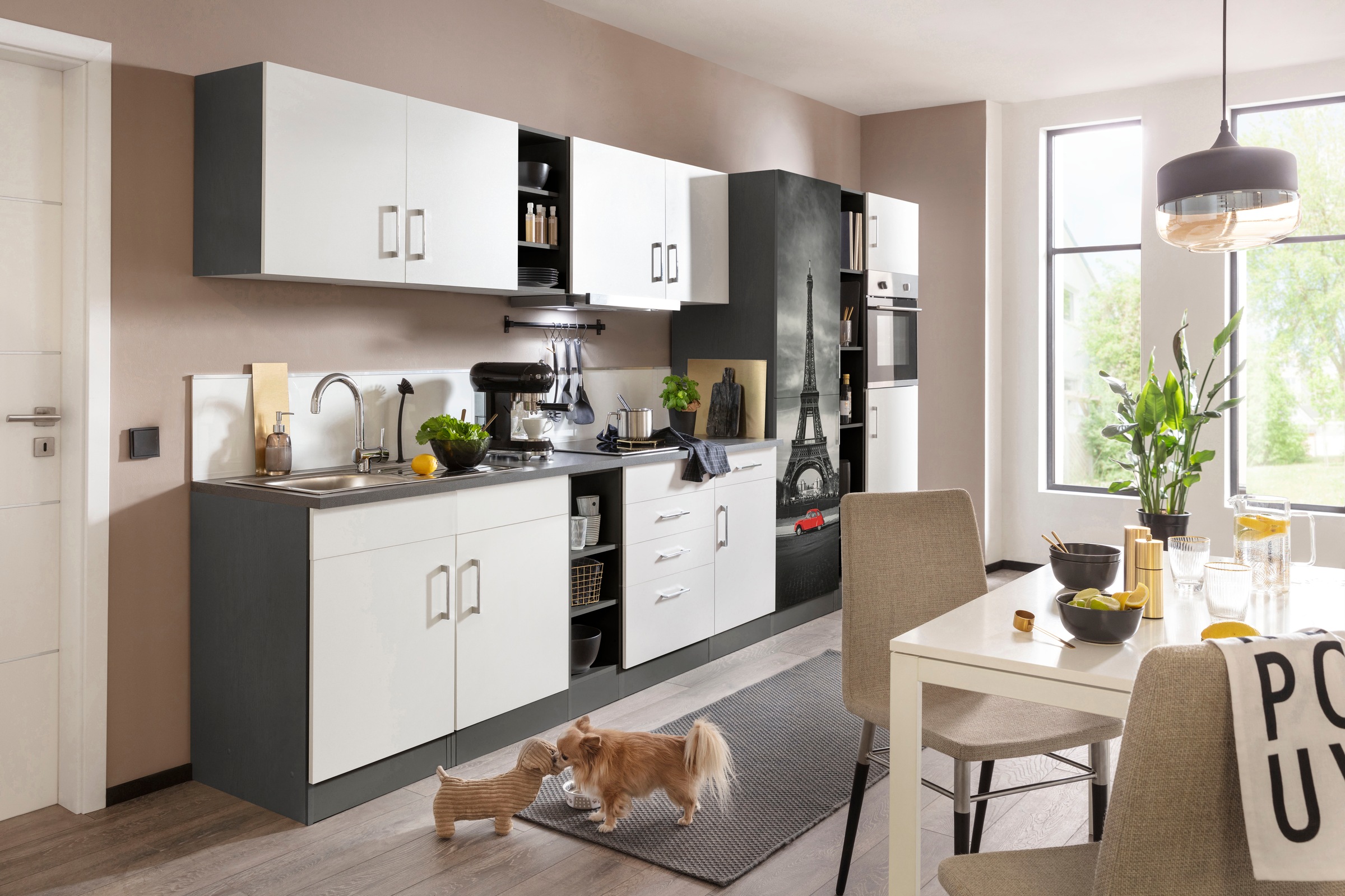 KOCHSTATION Küchenzeile "KS-Paris – Küchen mit einzigartigen Fotomotiven au günstig online kaufen