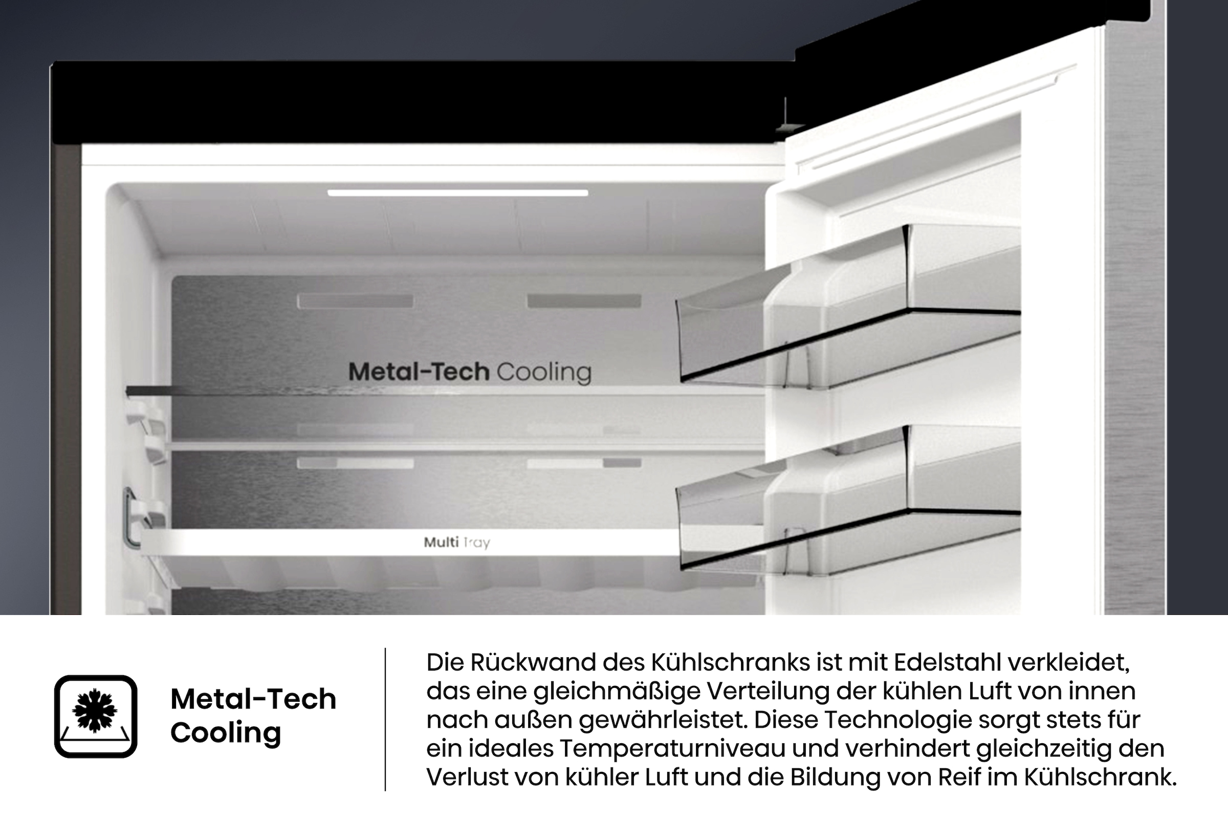 Hisense Kühl-/Gefrierkombination »RB5P410SACC«, BigVolume - 413 Liter Volumen