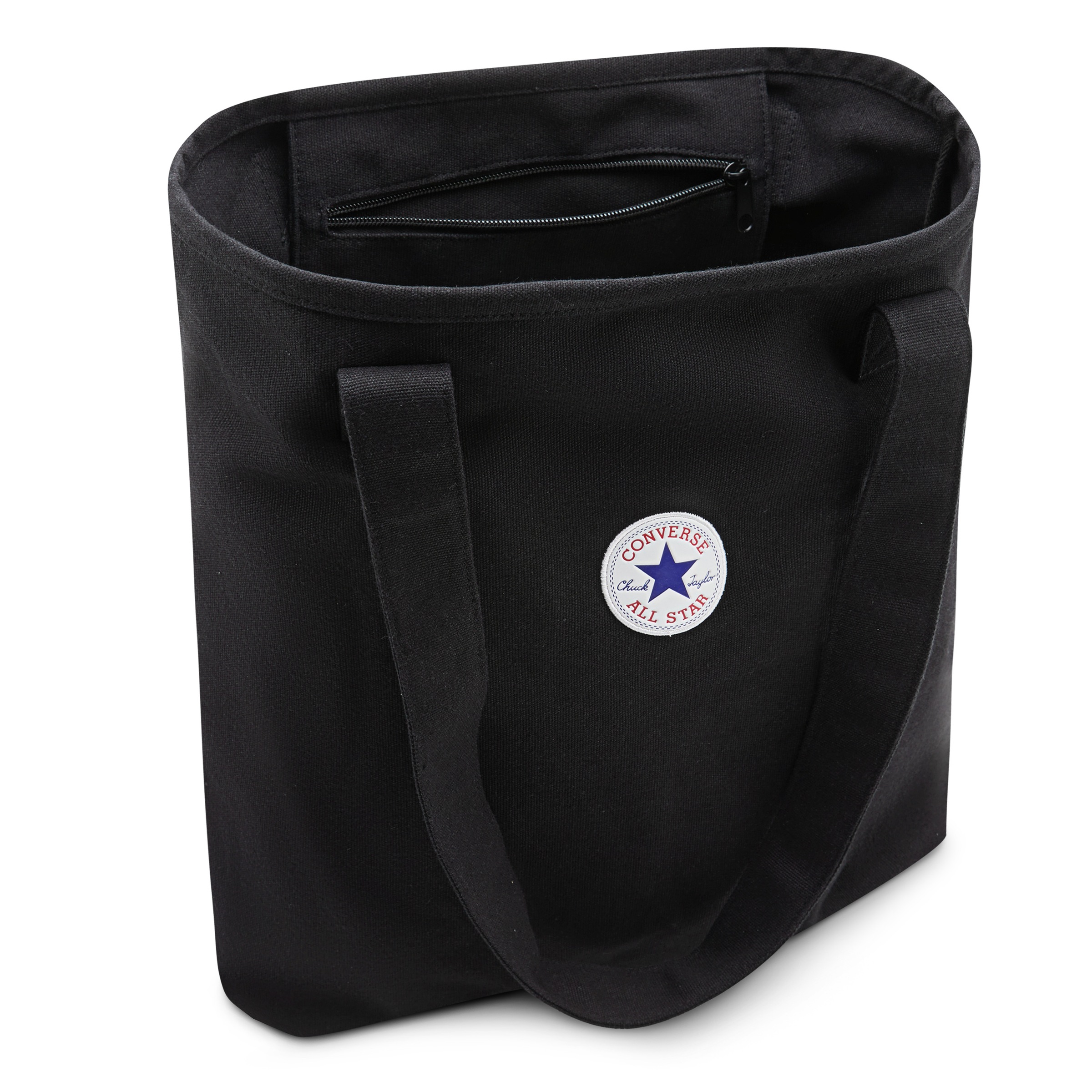 Tragetasche CONVERSE "CAM CONVERSE TAYLOR TOTE", Gr. B/H/T: 39cm x 42cm x 10cm, schwarz, Baumwolle, Polyester, Taschen, 16,8 Liter Volumen 3