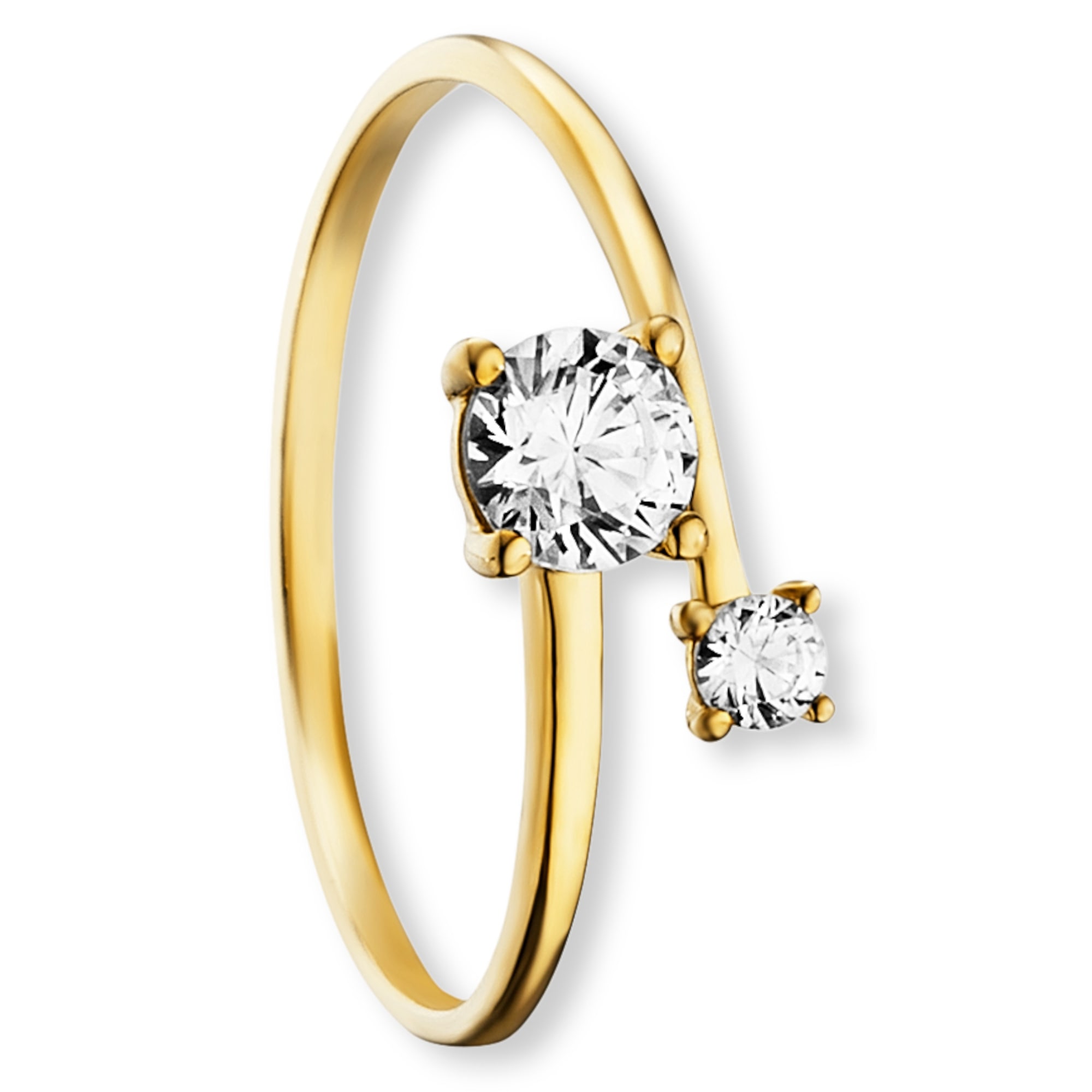 ONE ELEMENT Goldring »Zirkonia Ring aus 333 Gelbgold«, Damen Gold Schmuck