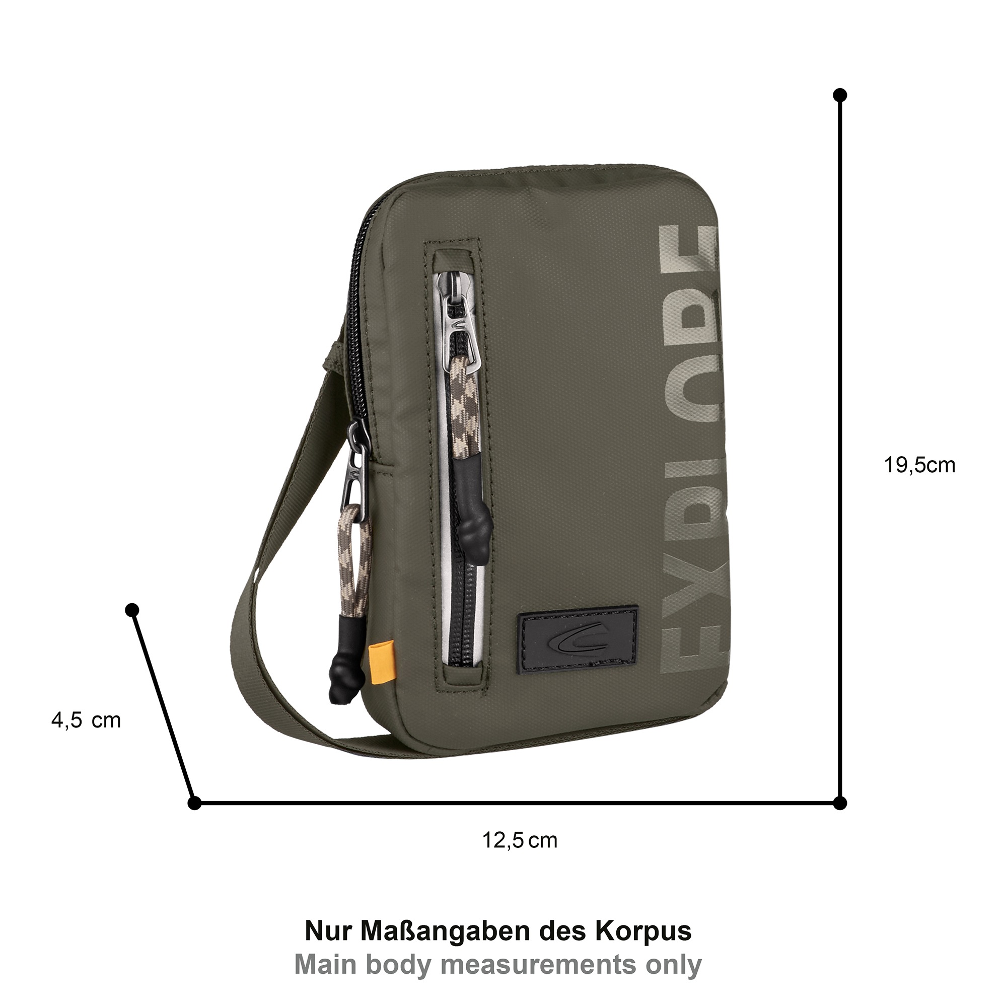 camel active Handytasche »Explore« wasserabweisendes recyceltes Nylon und reflektierende Reißverschlüsse