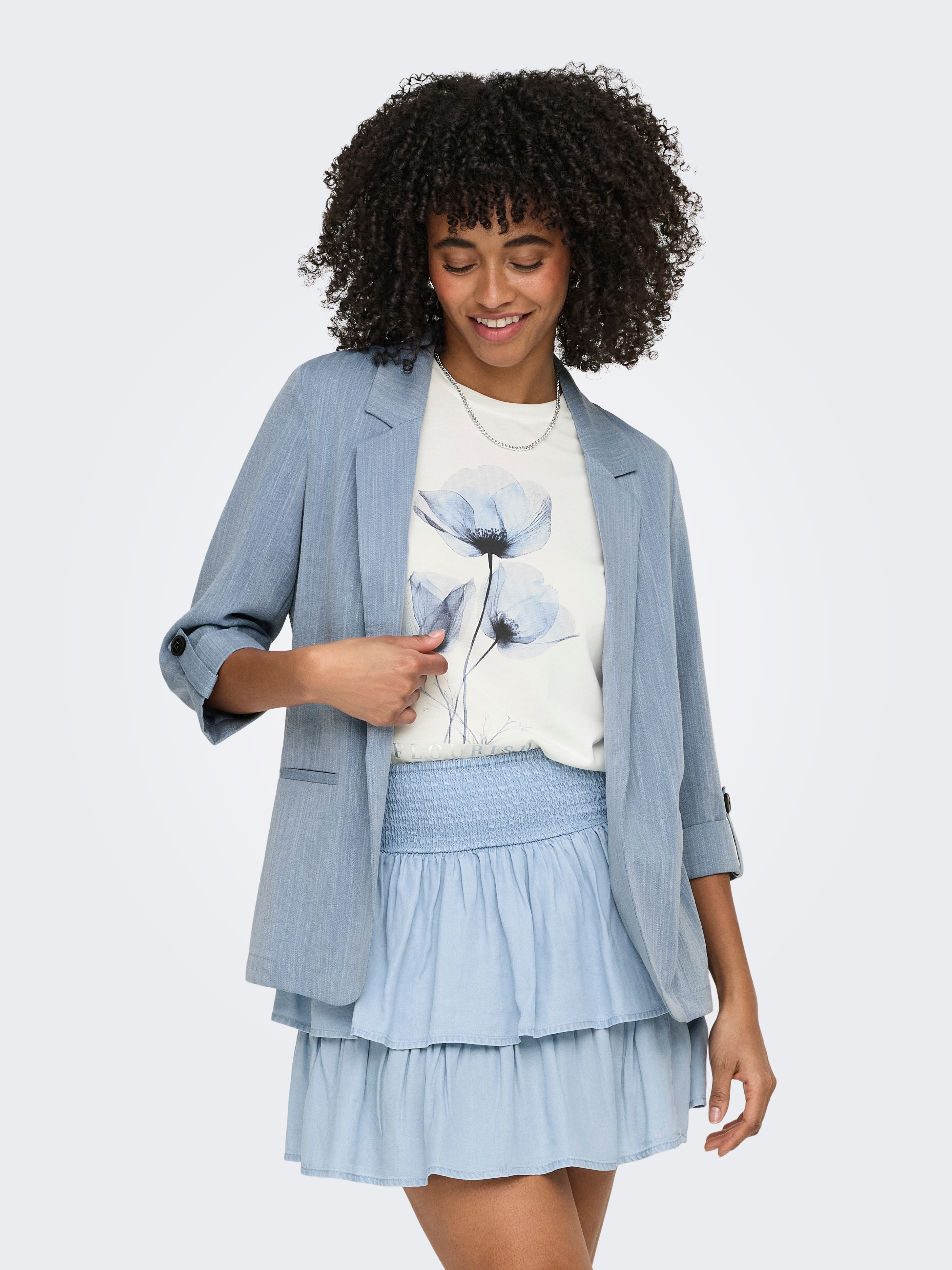 ONLY Kurzblazer "ONLMARSA 3/4 BLAZER WVN NOOS" mit Reverskragen