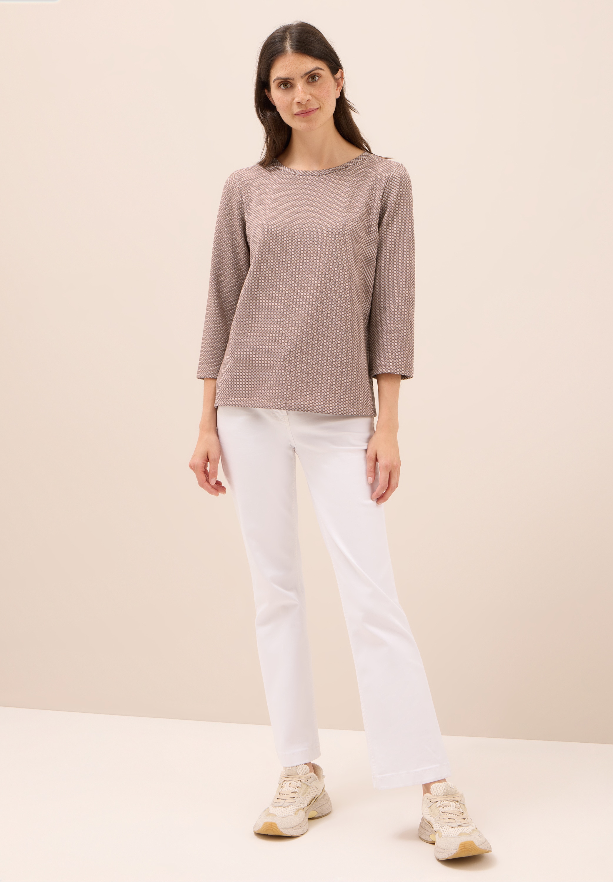 Cecil 3/4-Arm-Shirt, mit Materialmix