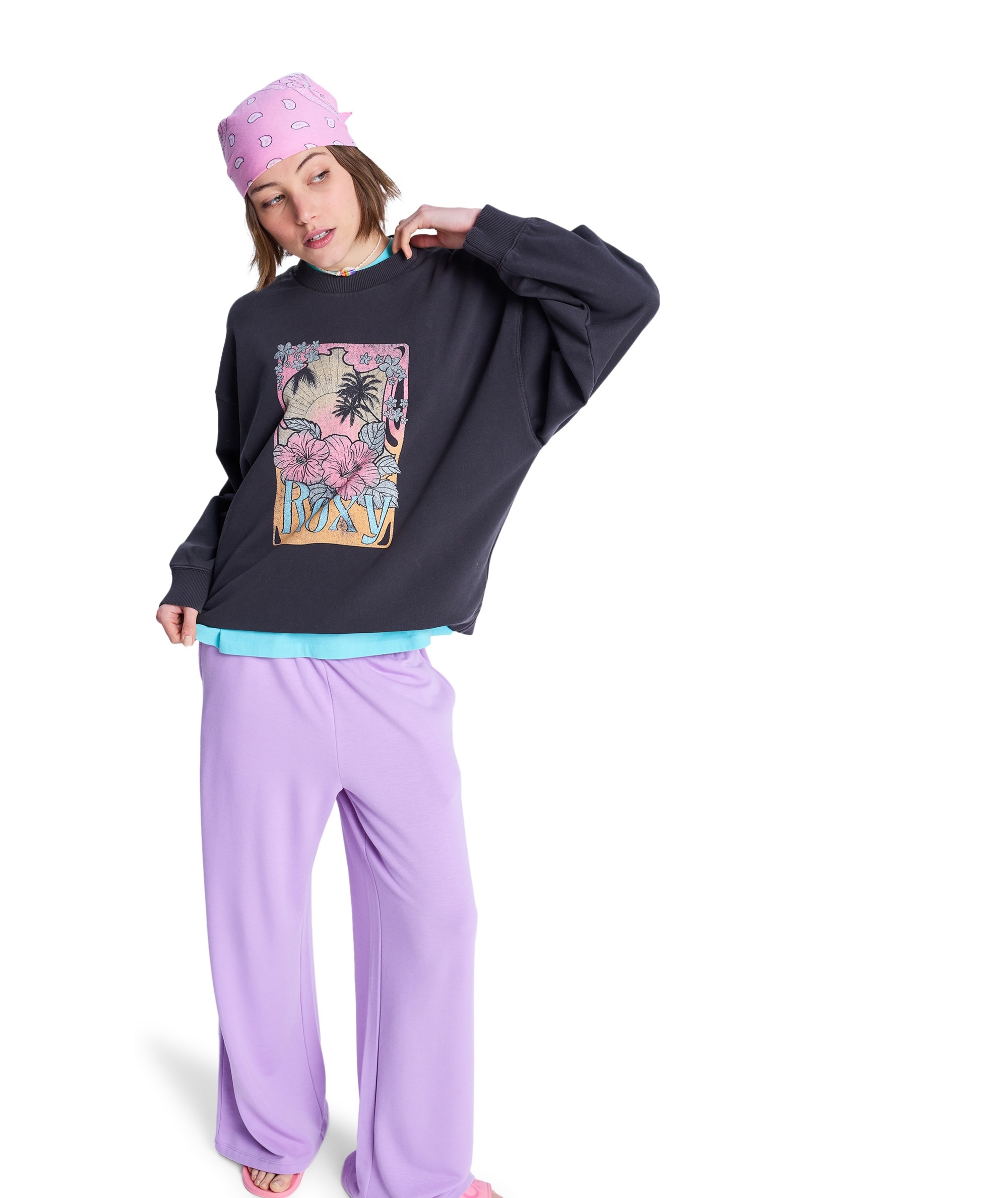 Roxy Sweatshirt »LINEUP TERRY«, mit Rundhalsausschnitt
