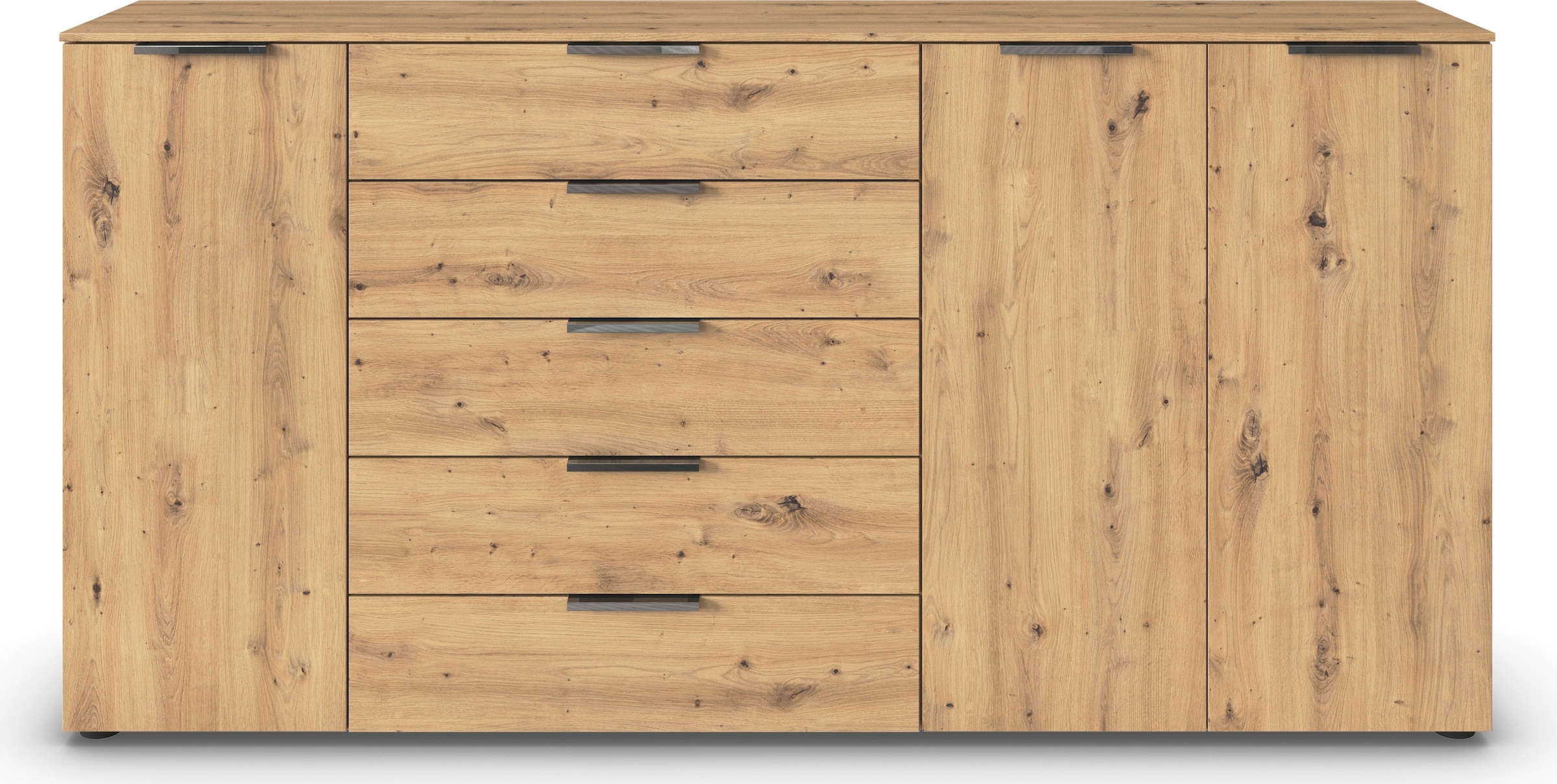 rauch Schubkastenkommode »Flipp Sideboard Kommode Wäscheschrank Bestseller«, 3-türig mit 5 Schubladen und Soft-Close-Funktion