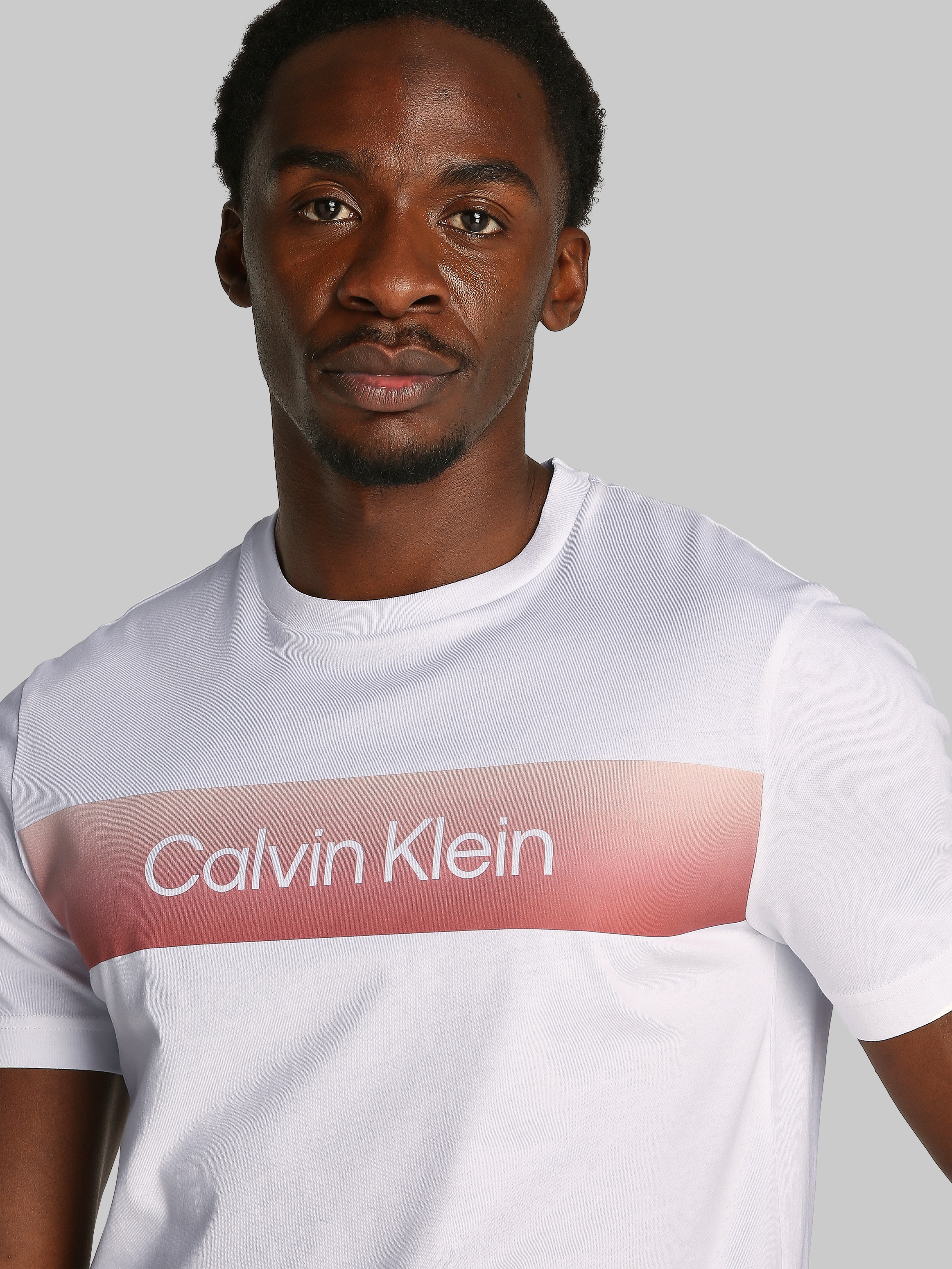 Calvin Klein T-Shirt "LINEAR OMBRE CHEST LOGO T-SHIRT", mit Ombré-Logo-Druc günstig online kaufen