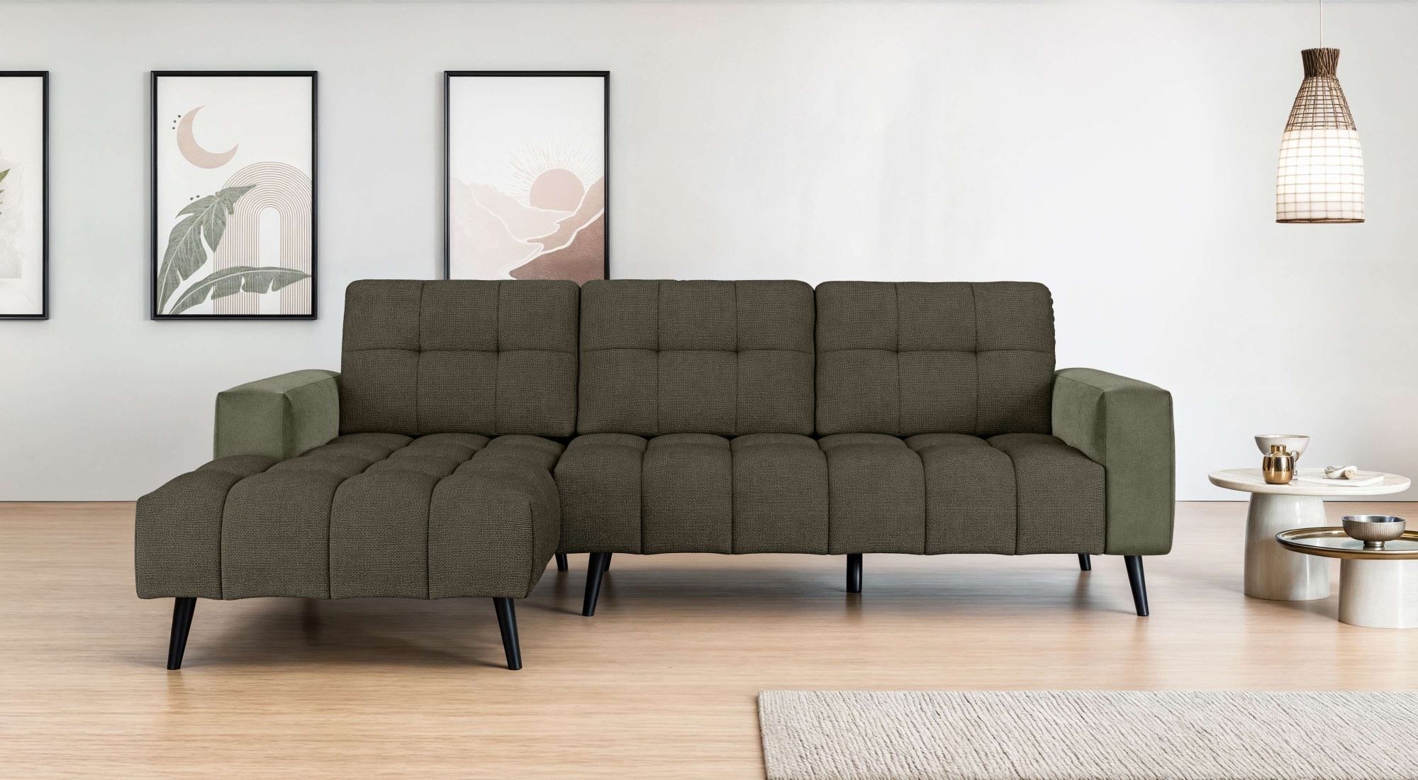 Home affaire Ecksofa "SERINE mit Recamiere rechts/links bestellbar, Maße B/ günstig online kaufen