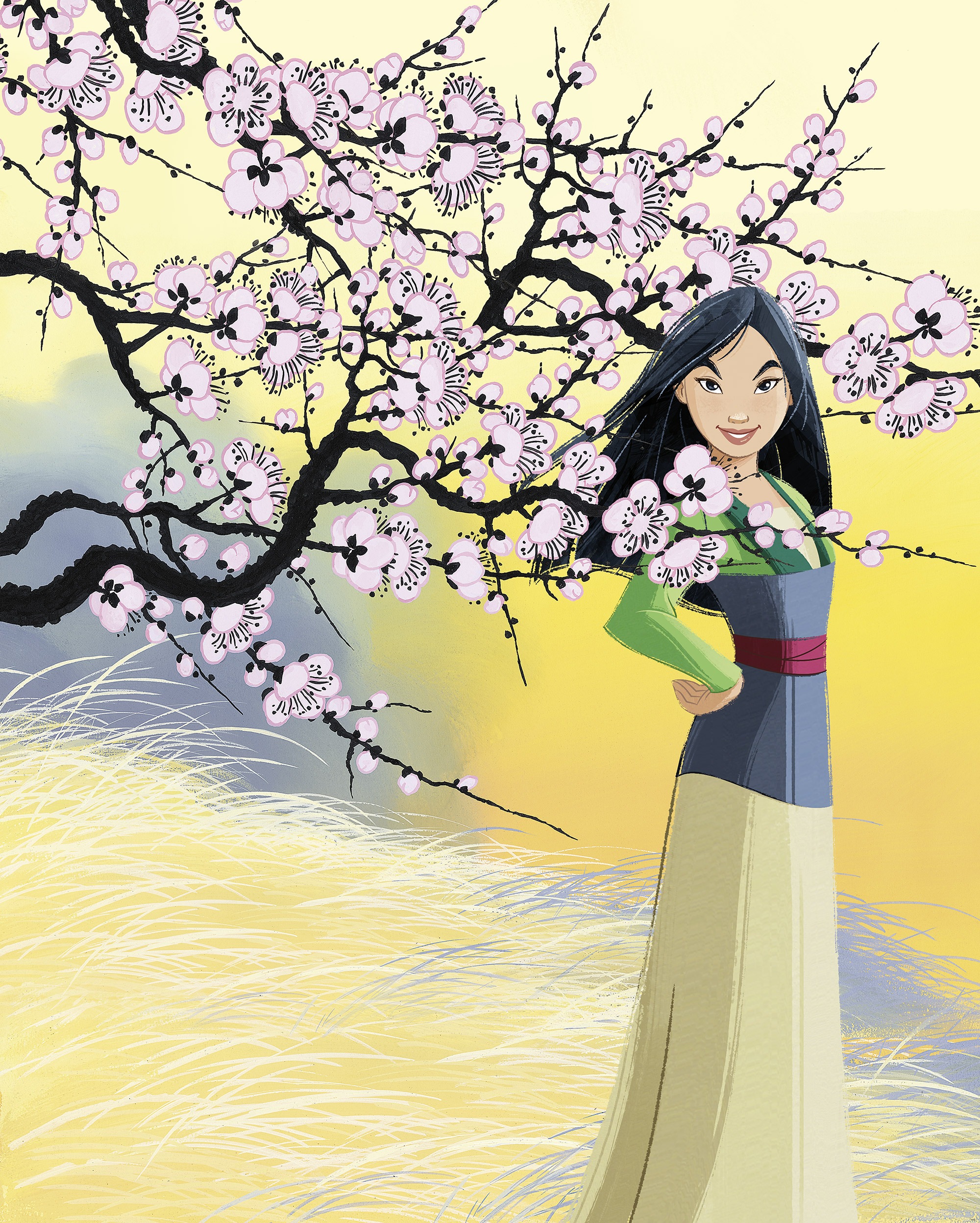 Komar Kindertapete »Disney Mulan Cherry Blossoms«, bedruckt