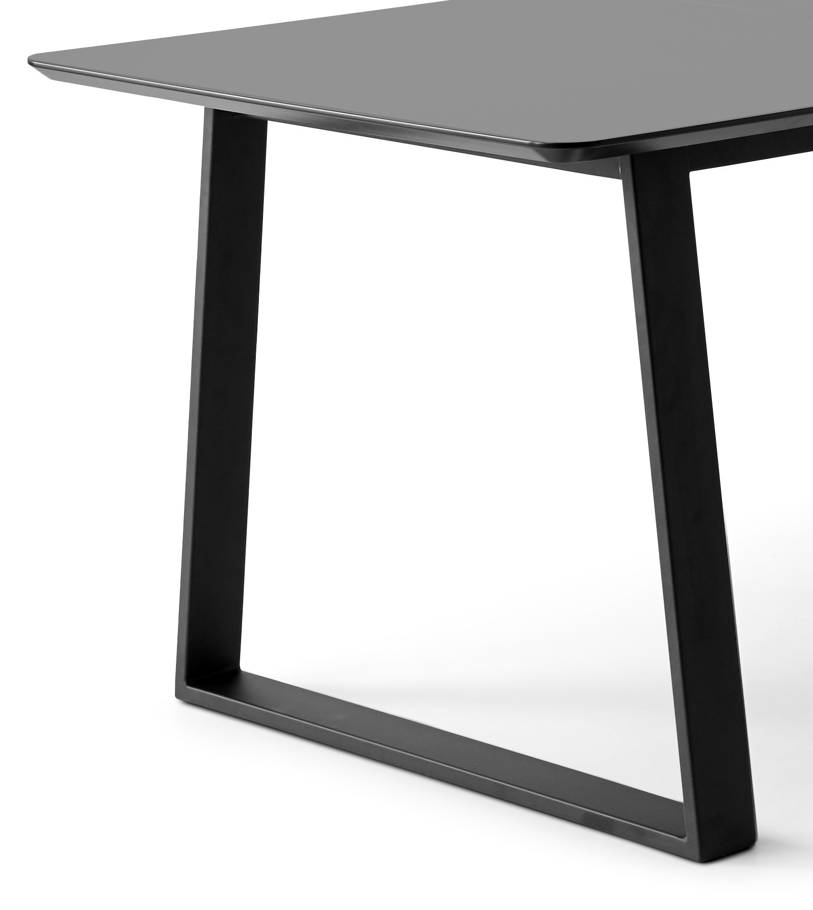 MDF, bestellen | Einlegeplatten Furniture Tischplatte Trapez Metallgestell, by 2 »Meza Hammel abgerundete Hammel«, Esstisch BAUR