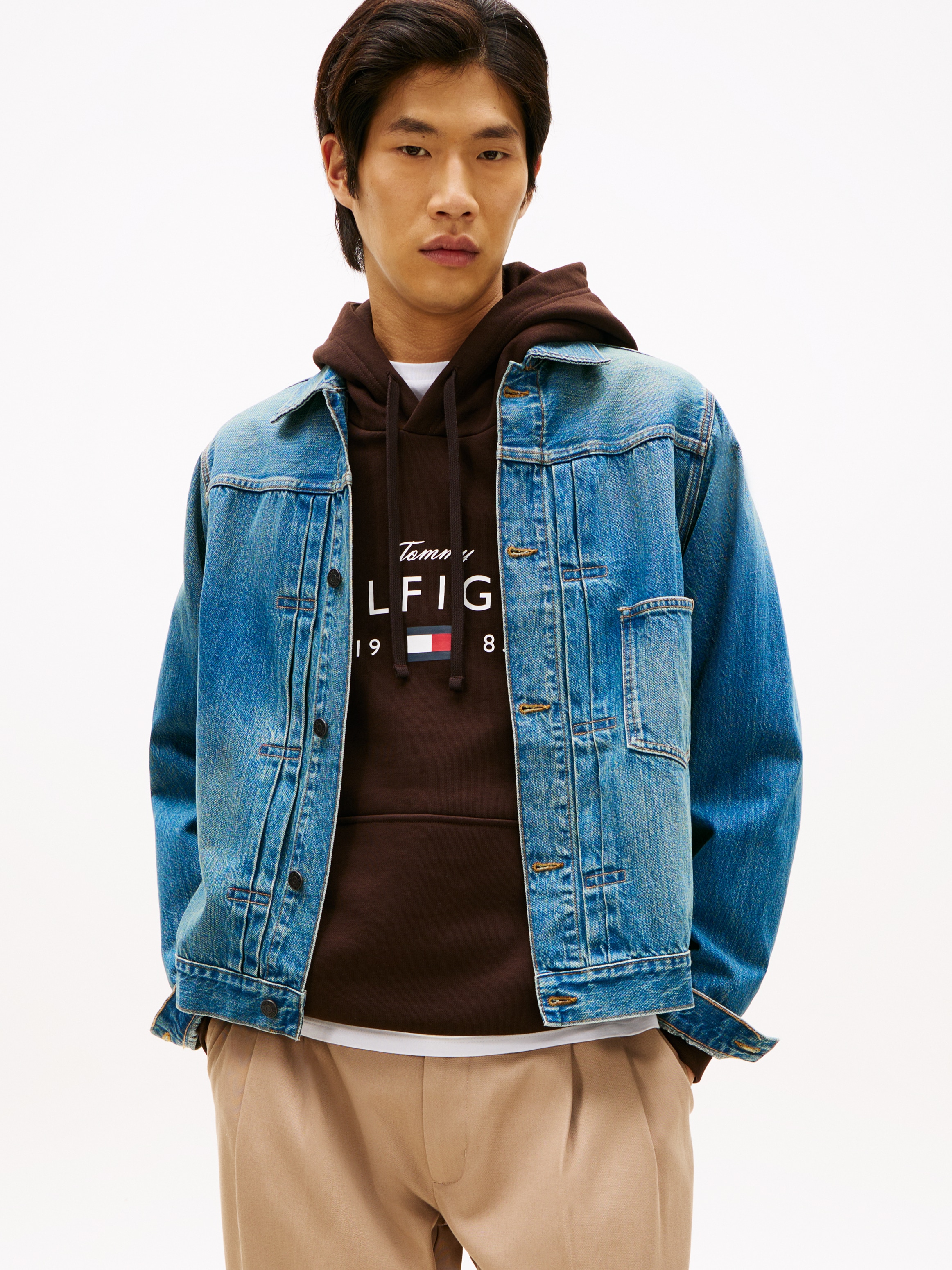 Tommy Hilfiger Jeansjacke "TRUCKER" ohne Kapuze Regular fit mit aufgesetzte günstig online kaufen