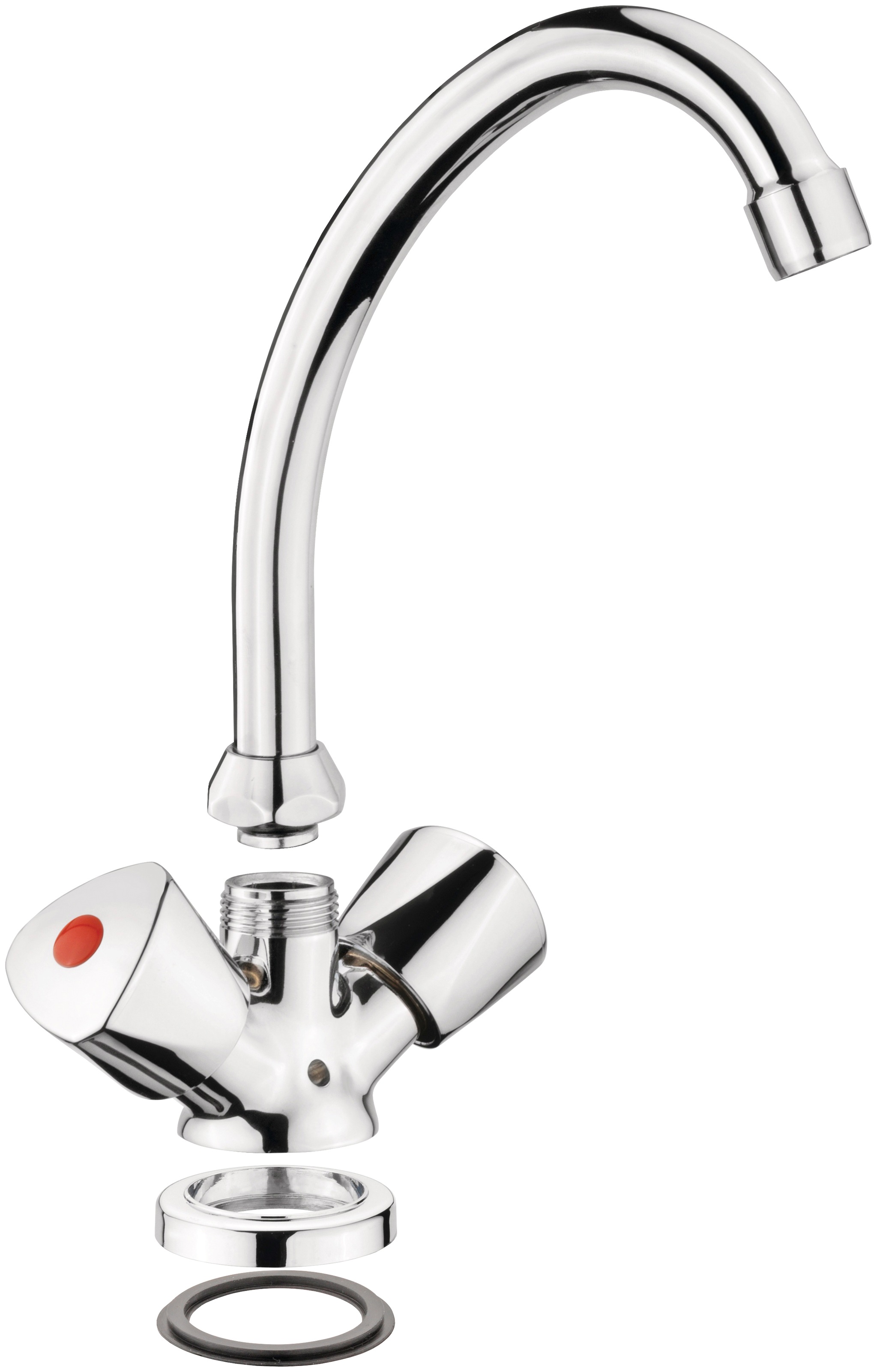 CORNAT Waschtischarmatur ""Lisa" - Verchromter Messingkörper - Hohe Auslauf günstig online kaufen