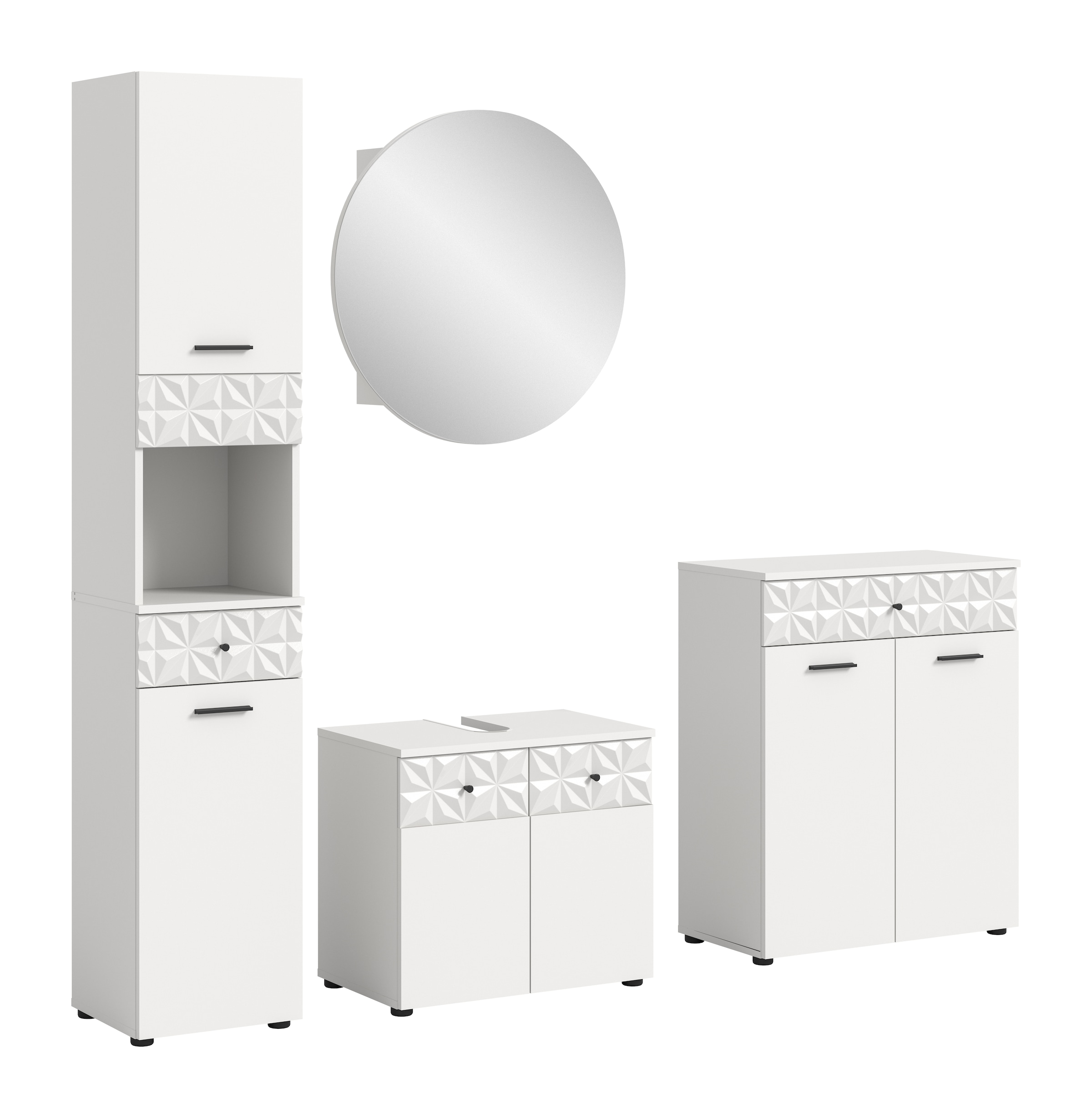 INOSIGN Badezimmer-Set "VICENZA, TOPSELLER, Breite 195cm, 4-teilig, mit Orn günstig online kaufen