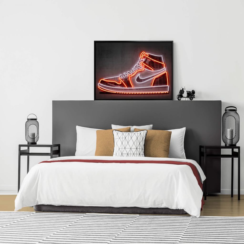 Wall-Art Poster »Mielu Nike Schuh Neon Sneaker«, Schuh, (1 St.), Poster ohne Bilderrahmen