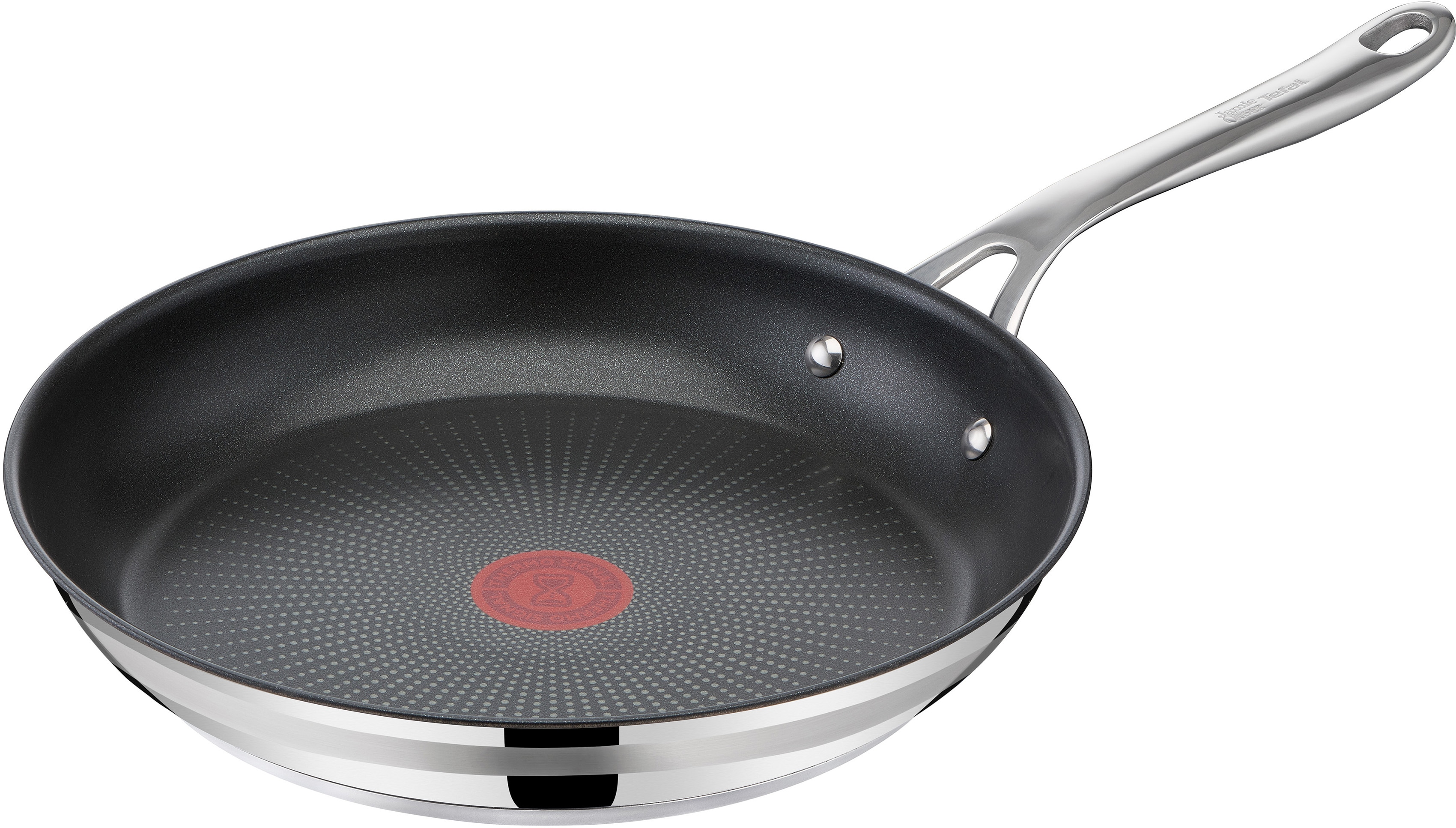 Tefal Bratpfanne "Jamie Oliver Cook Smart, Pfanne Induktion mit Antihaftversiegelung" Edelstahl Thermo-Signal bei idealer Bratttemperatur, für alle Herdarten geeignet