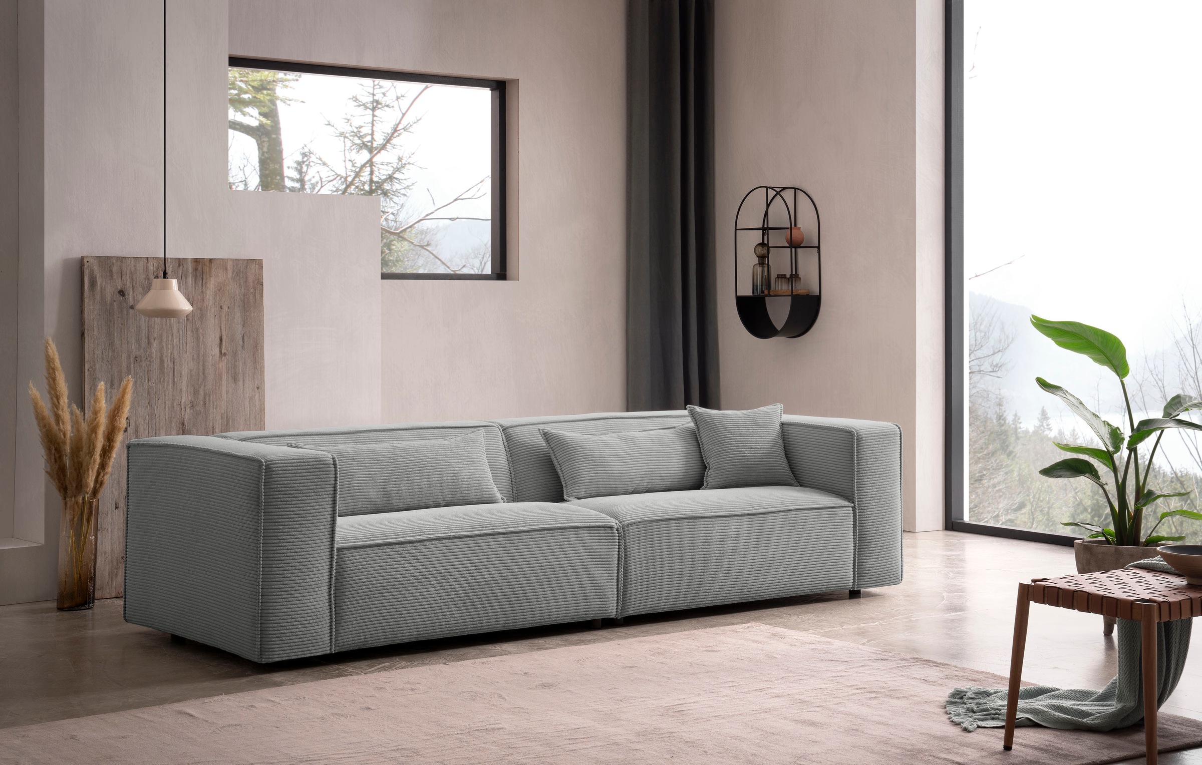 LeGer Home by Lena Gercke 3-Sitzer "PIARA, Couch mit Kedernaht, Sofa in Cor günstig online kaufen