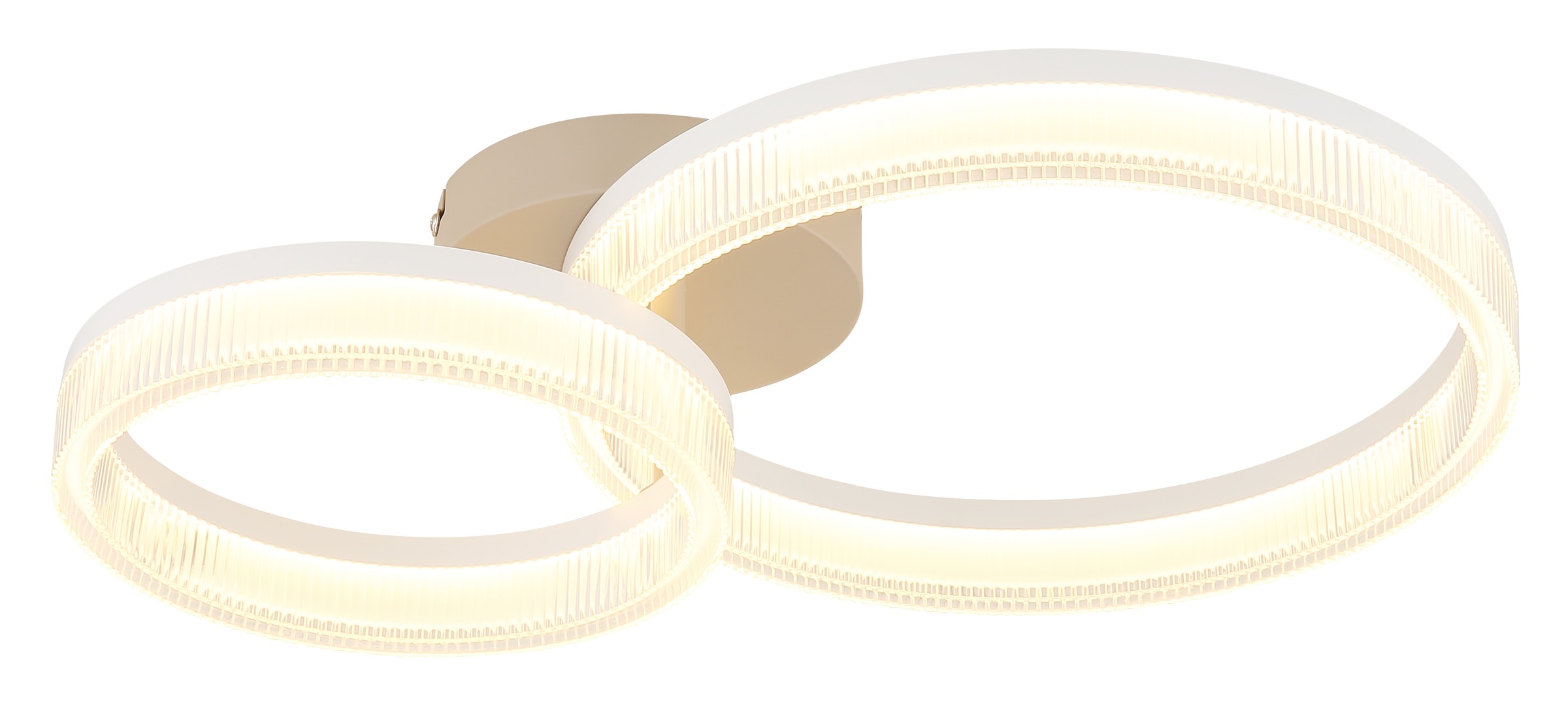 GLOBO LIGHTING Deckenleuchte »Marlenne« LED-Modul 1 Stk. Warmweiß Sandfarbene Deckenleuchte mit weißen Kunststoff-Schirmen