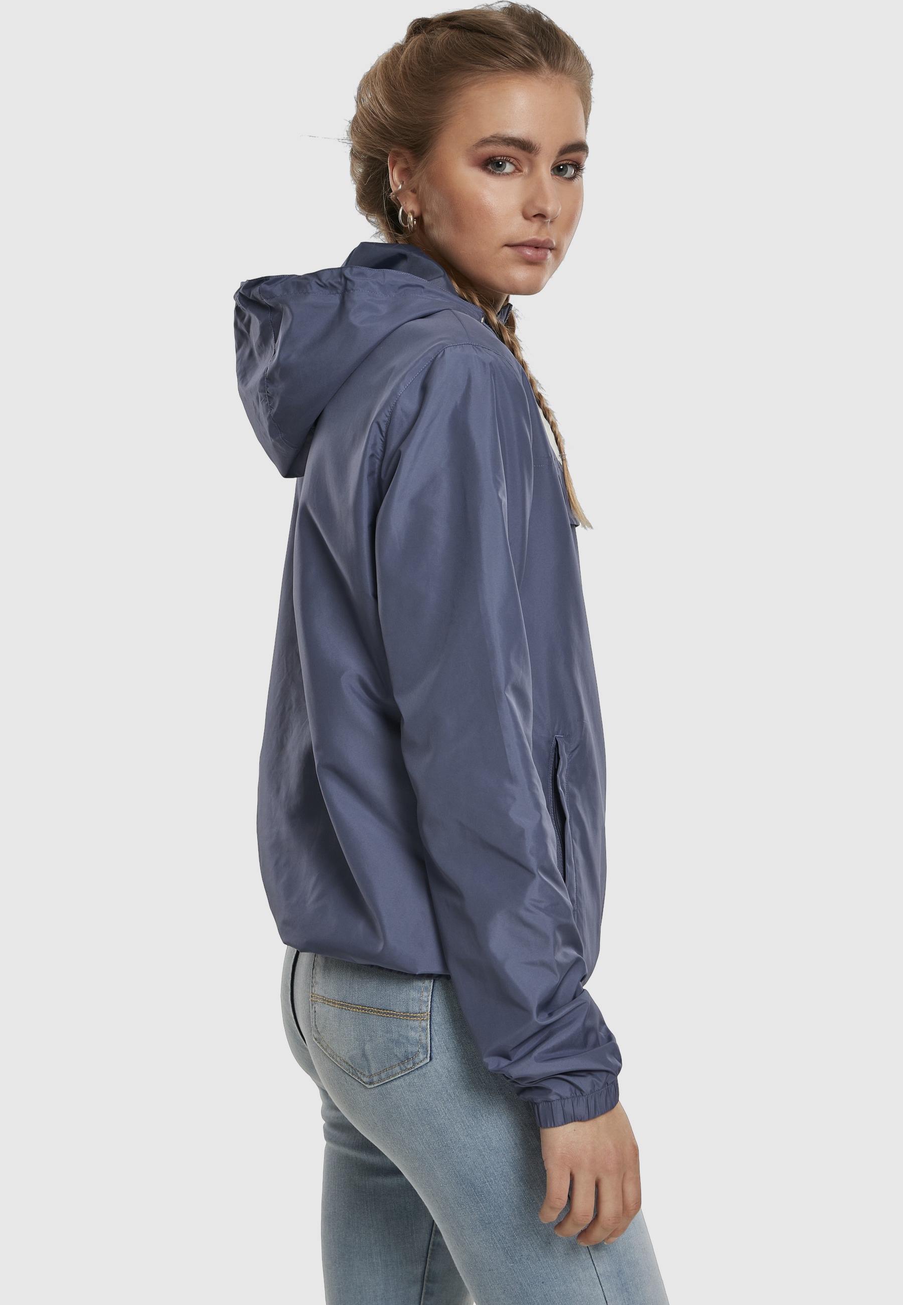 URBAN CLASSICS Allwetterjacke »Urban Classics Damen Ladies Basic Pull Over Jacket« 1 Stk. tlg. mit Kapuze