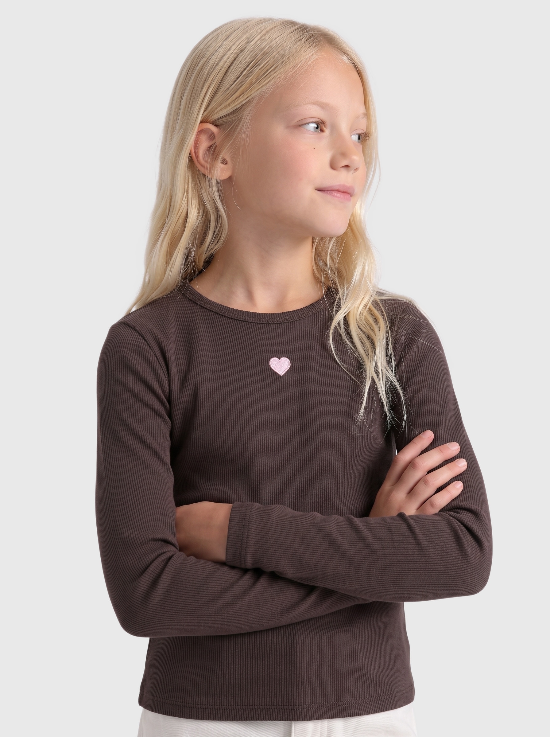 KIDS ONLY Langarmshirt »KOGELVA JUNE EMB L/S TEE JRS« Materialmix,