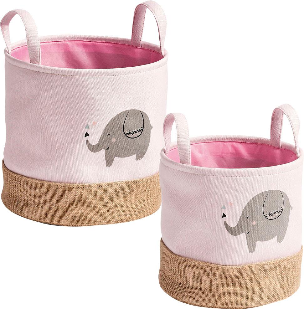 Zeller Present Aufbewahrungskorb "Elefant" Niedliches Elefanten Tiermotiv