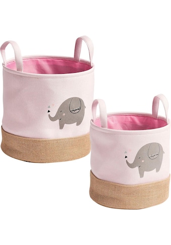 Aufbewahrungskorb »Elefant«, (Set, 2 St.)