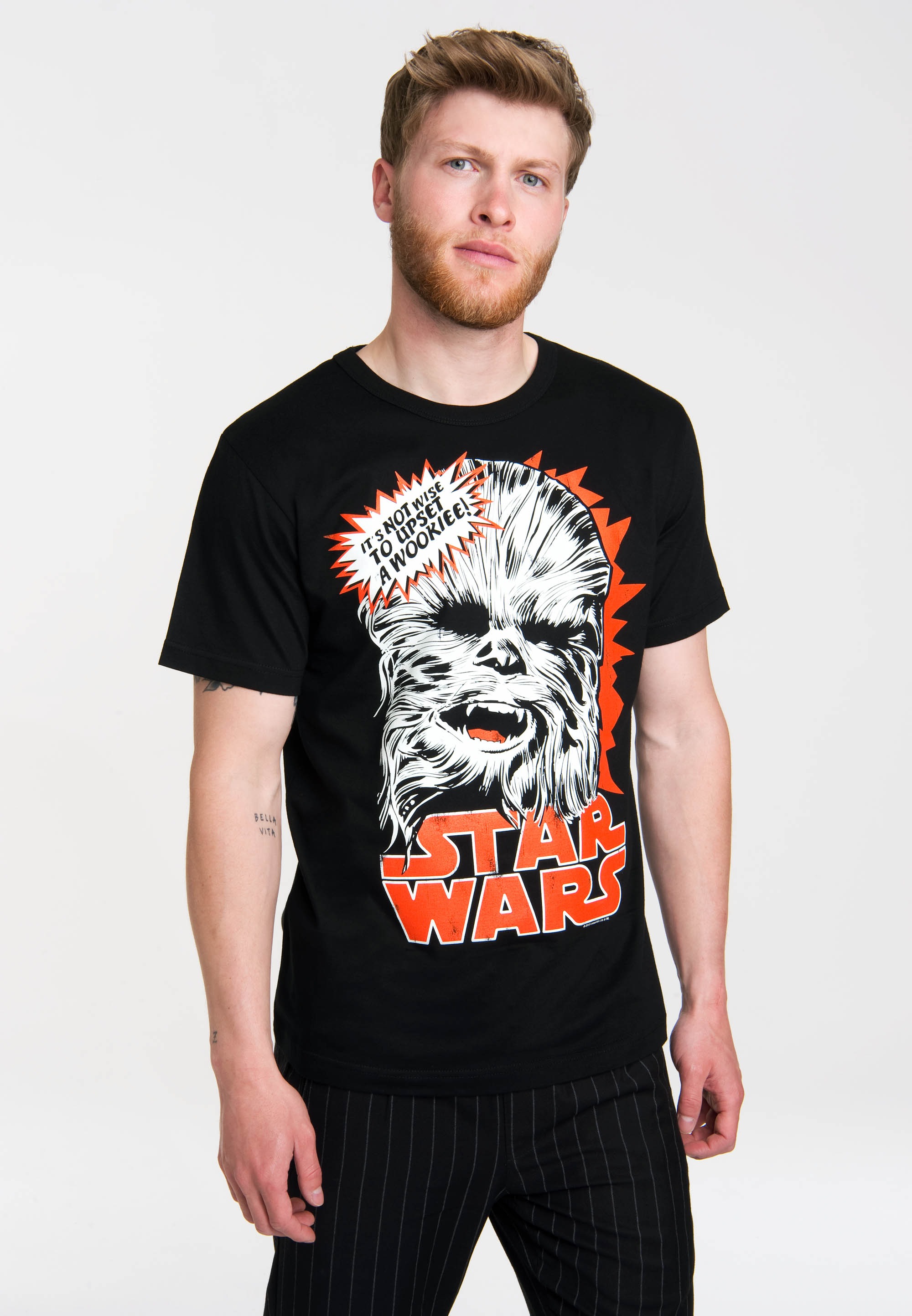 mit Wars-Frontdruck der Krieg BAUR »Chewbacca Sterne«, LOGOSHIRT ▷ - | kaufen Star T-Shirt