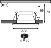 Paulmann LED Einbauleuchte »Cole« 1 Stk. Warmweiß Deckenspots, 3er Set