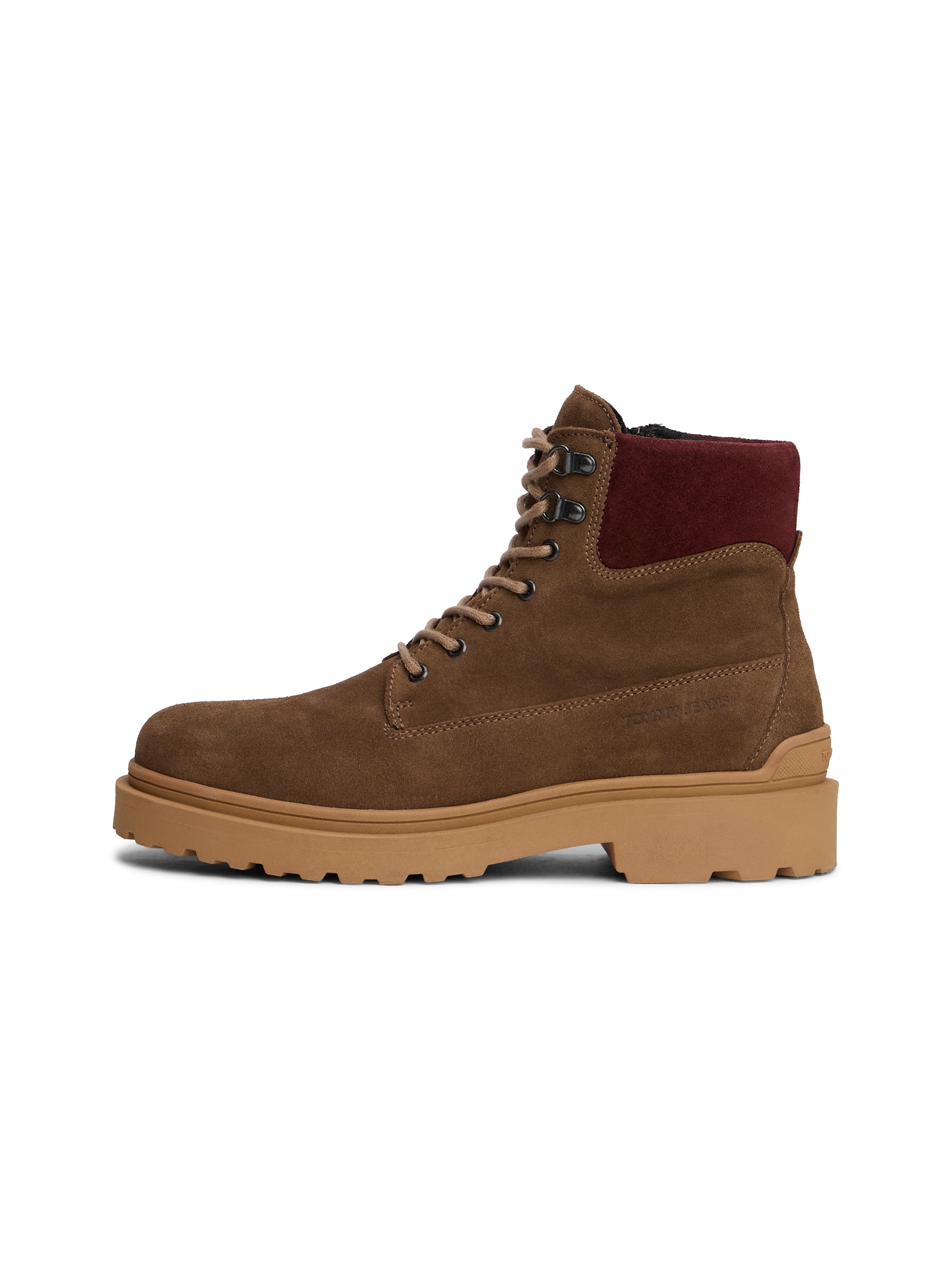 Tommy Jeans Schnürboots »TJM LACE UP BOOT SUEDE«, Outdoorboots, mit Ösen, im Bergsteigerlook