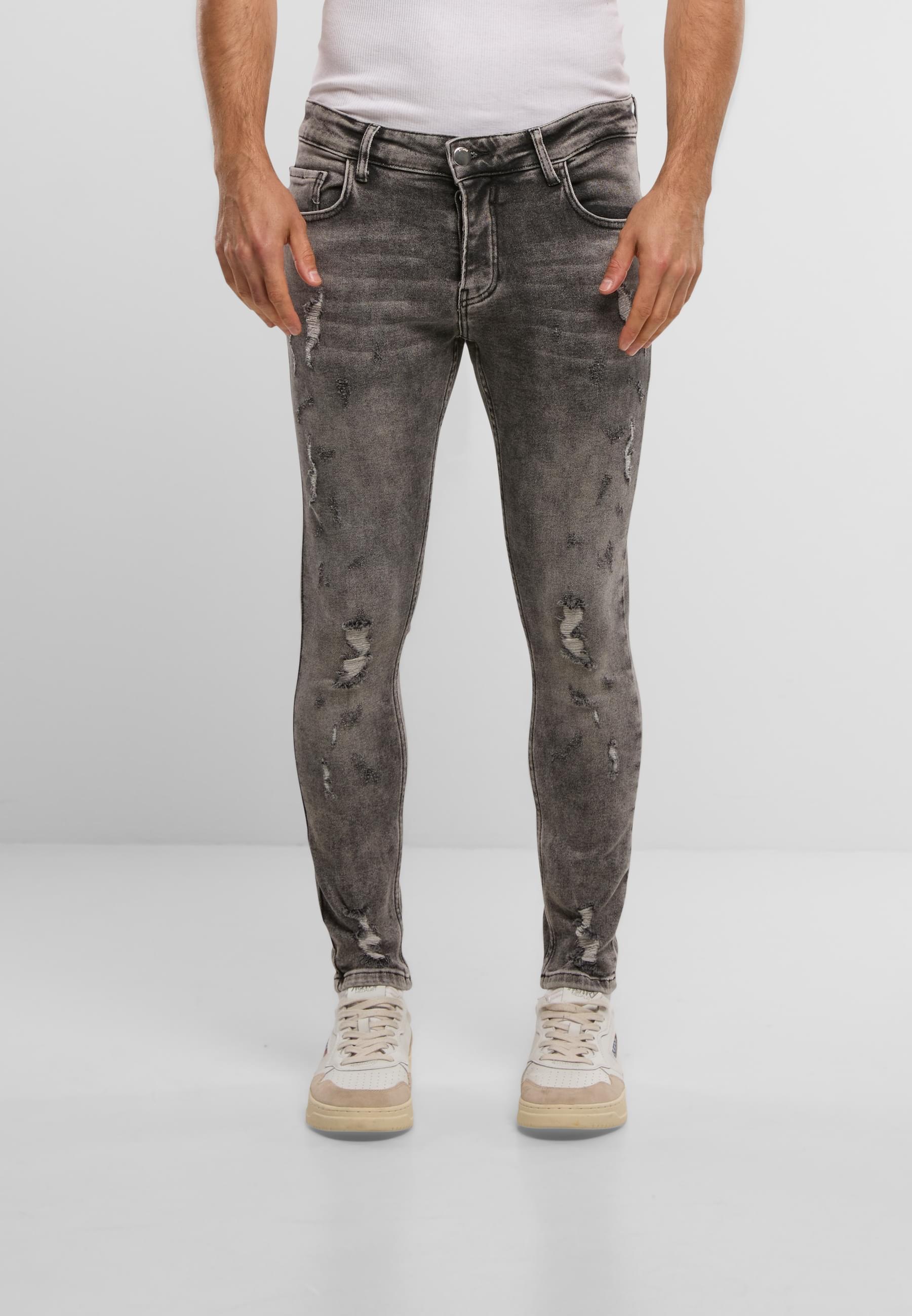 2Y Studios Bequeme Jeans »2Y Studios Herren 2Y Basic Destroyed Skinny Cropped«
