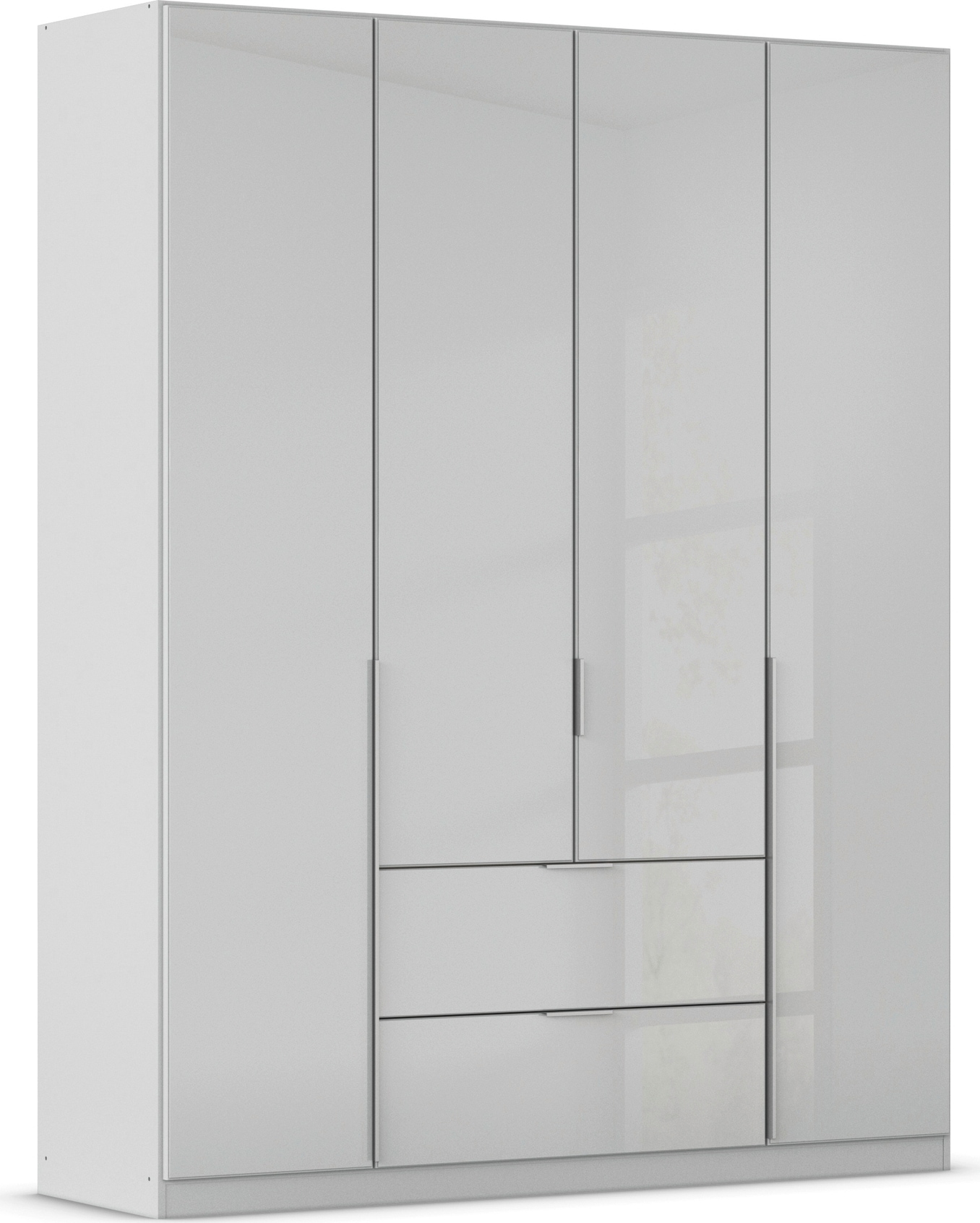 OTTO home Drehtürenschrank "Kleiderschrank Kleiderschränke Schrank Garderobe AGORDO mit Glasfront" in zwei Griff-Farben, Breiten 91-360 cm, mit Außenschubkästen, in 7 Breiten und 2 Höhen MADE IN GERMANY