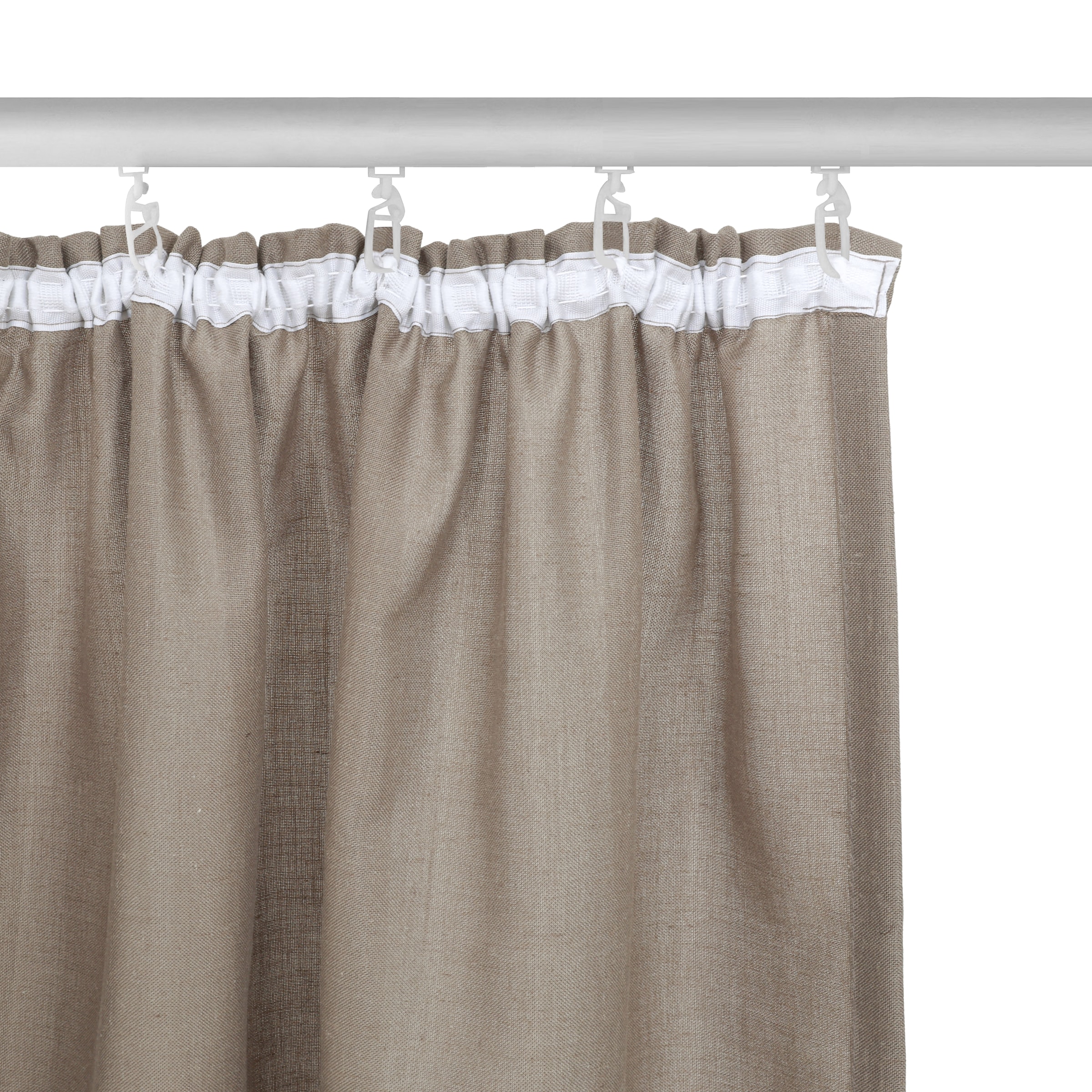 OTTO home Gardine »Rudy, 1 Stück, Leinenstruktur, halbtransparent« Kräuselband 1 Stk. tlg. Halbtransparent, Leinenlook, Polyester-Leinen Mischung