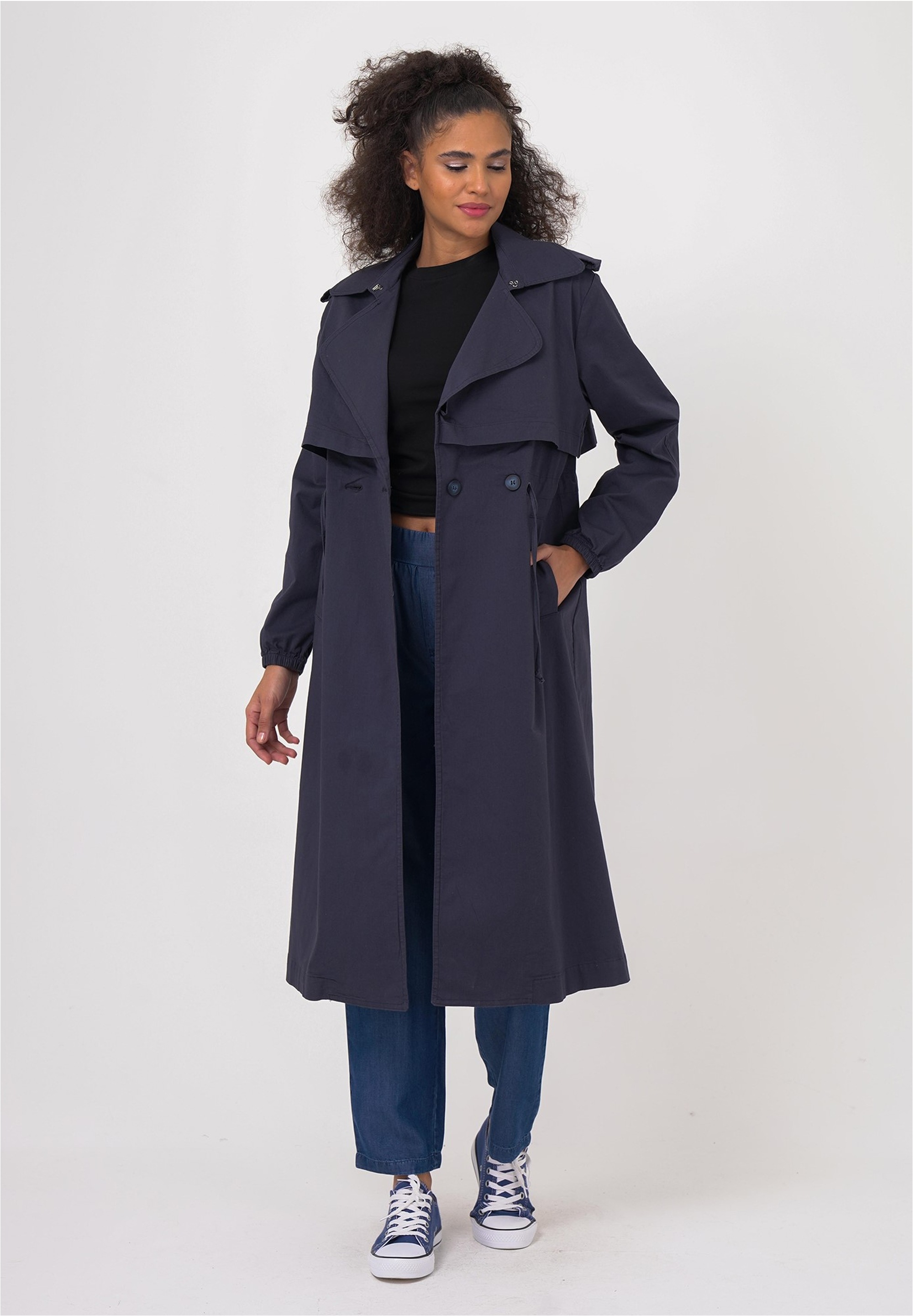 Thumbnail - freshlions Trenchcoat "Daria" 1 Stk. tlg. in klassischem Design