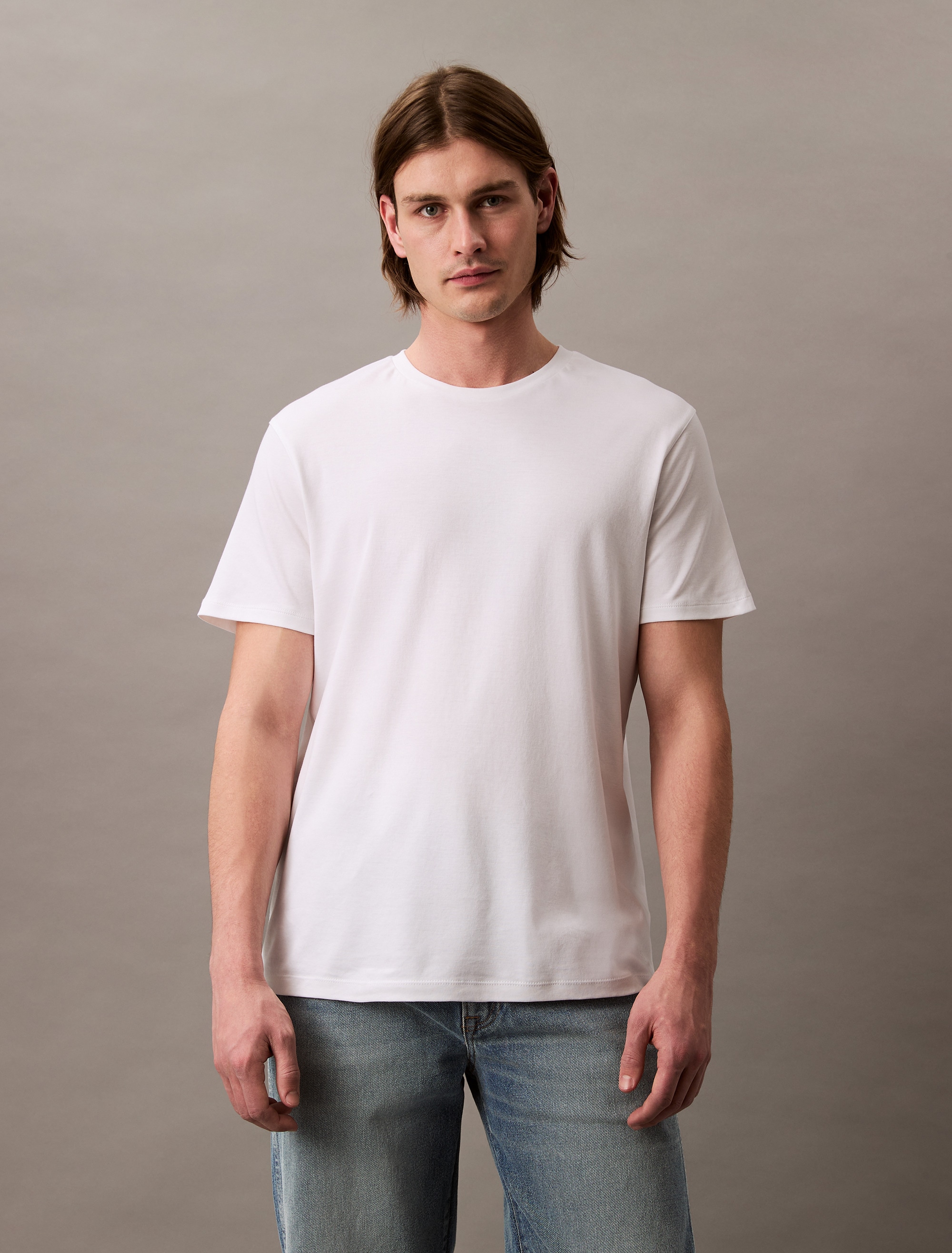 Calvin Klein T-Shirt »SS NA WHSL SUPIMA CREWNECK TEE« Rundhalsausschnitt, regular fit
