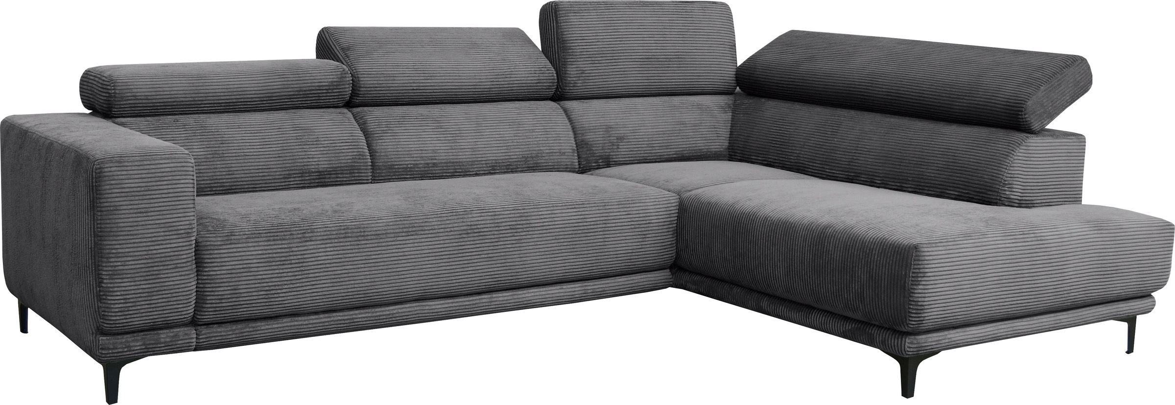 alina Ecksofa »Hikari«, wahlweise mit Sitzvorzug, in modernem Cordstoff, Breite 276 cm