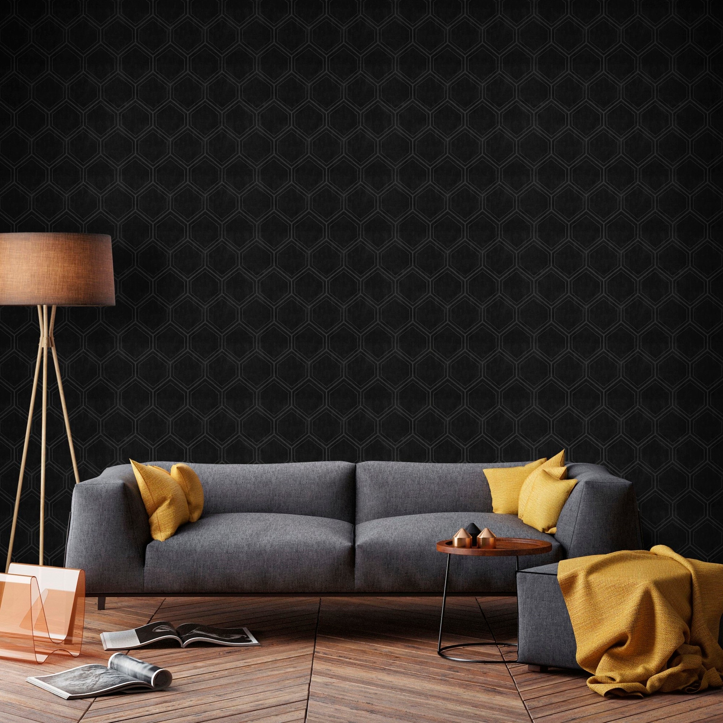 Superfresco Easy Vliestapete »Geo - Hexagon«, geometrisch, Schwarz - 10m x 52cm