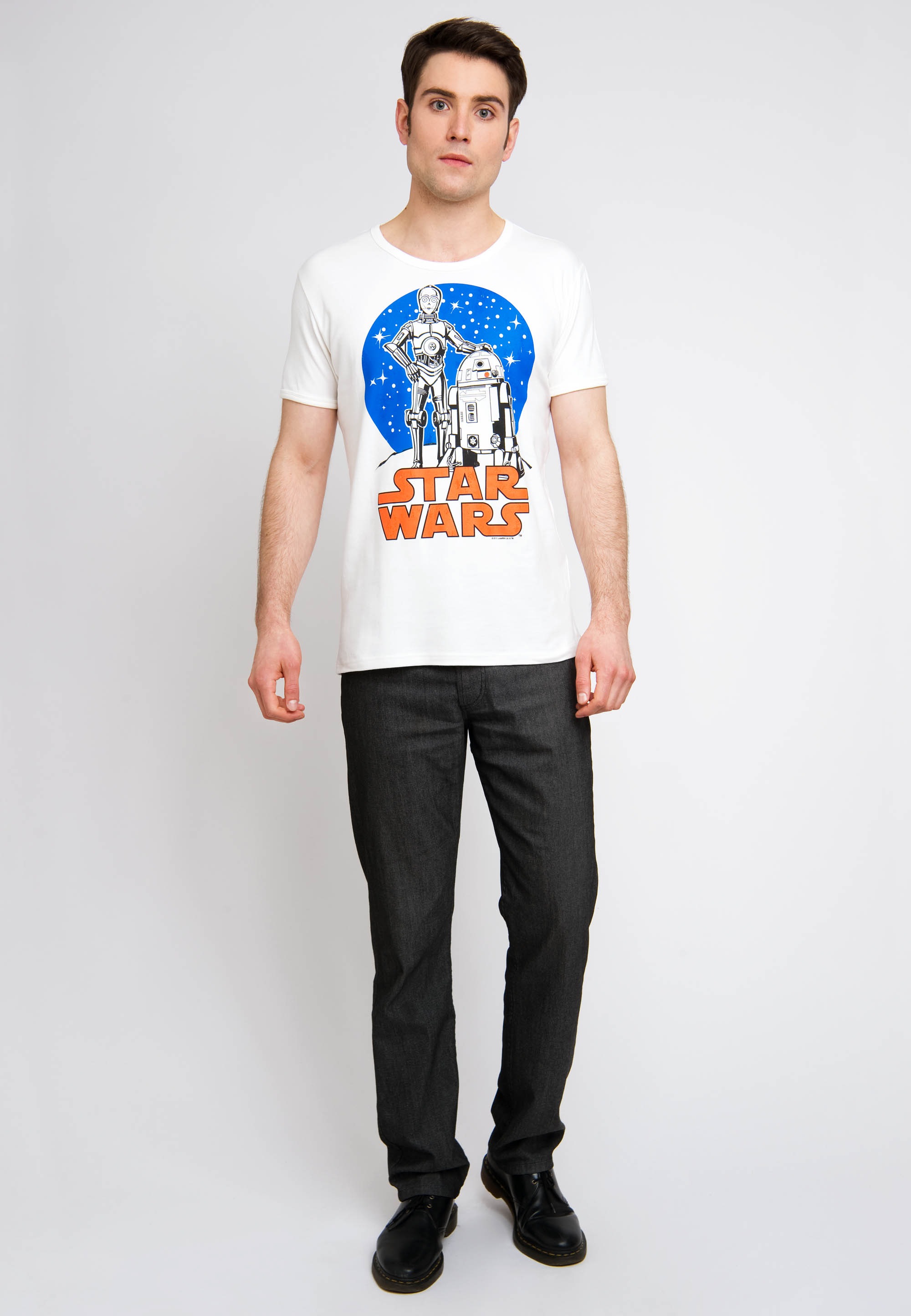 LOGOSHIRT T-Shirt »C-3PO & R2-D2«, mit lizenzierten Originaldesign