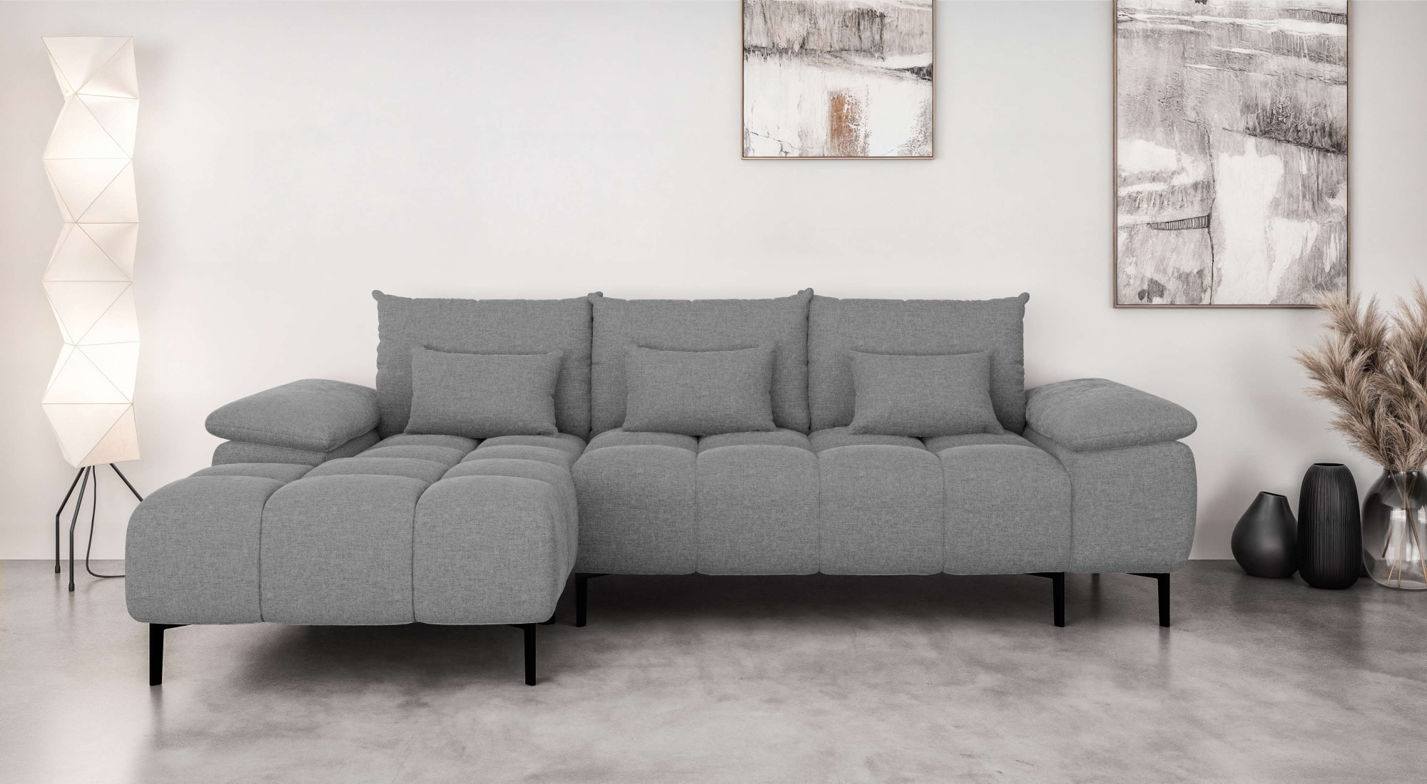 INOSIGN Ecksofa "DROMARA Schlafsofa mit Bettkasten, Maße: B/T/H 277/141/91 günstig online kaufen