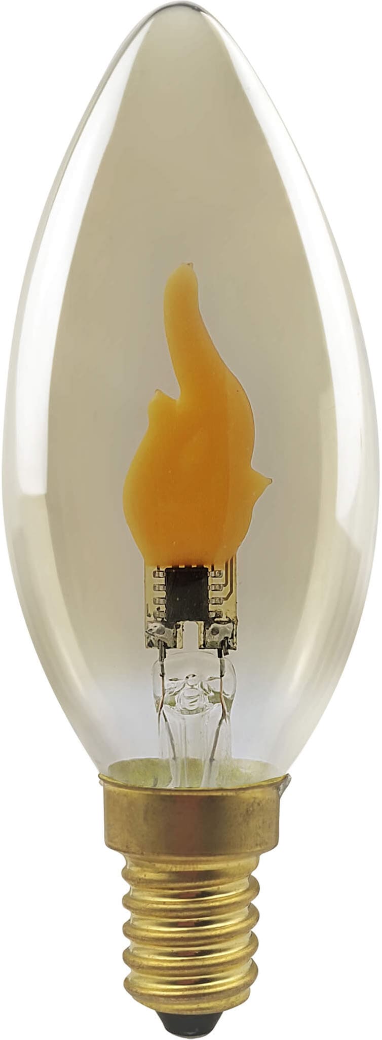 SEGULA LED-Filament "LED Kerze smokey grau, E14", L:10cm Ø:3,5cmsmokey, Leuchtmittel