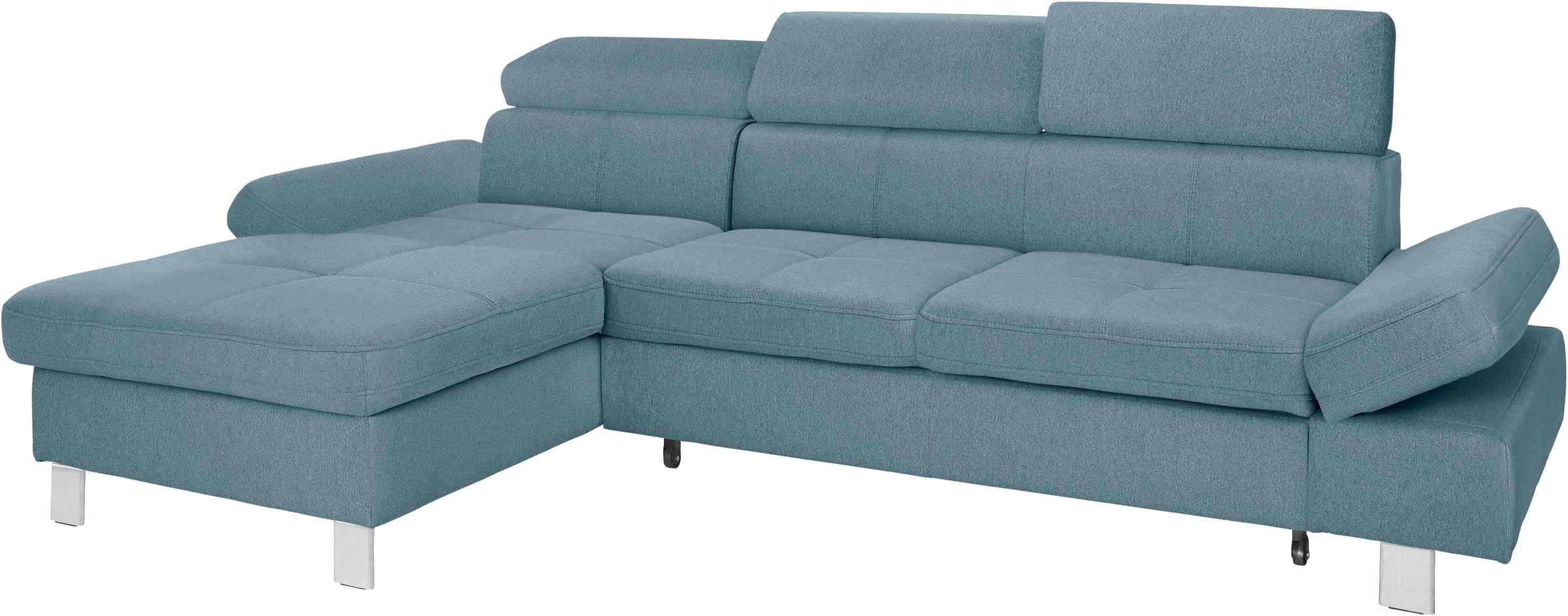 exxpo - sofa fashion Ecksofa »Fiji, hochwertige Detailverarbeitung im Sitz und Rücken, L-Form«, bequem durch Kopf- und Armteilverstellung, wahlweise mit Bettfunktion