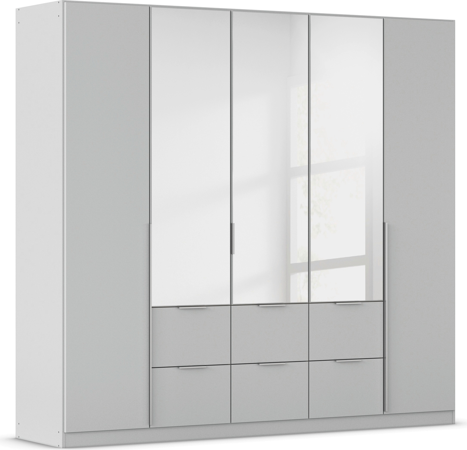 OTTO home Drehtürenschrank "Kleiderschrank Schrank Garderobe AGORDO mit Dekor- oder Hochglanzfront" in zwei Griff-Farben, Breiten 91-360 cm, mit Außenschubkästen, in 7 Breiten und 2 Höhen MADE IN GERMANY