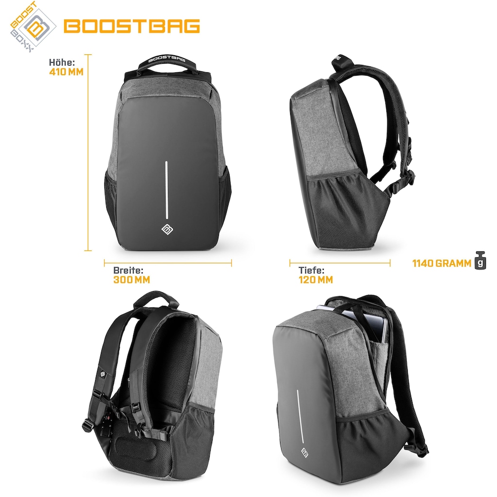 BoostBoxx Laptoprucksack »Boostbag Anti Theft«